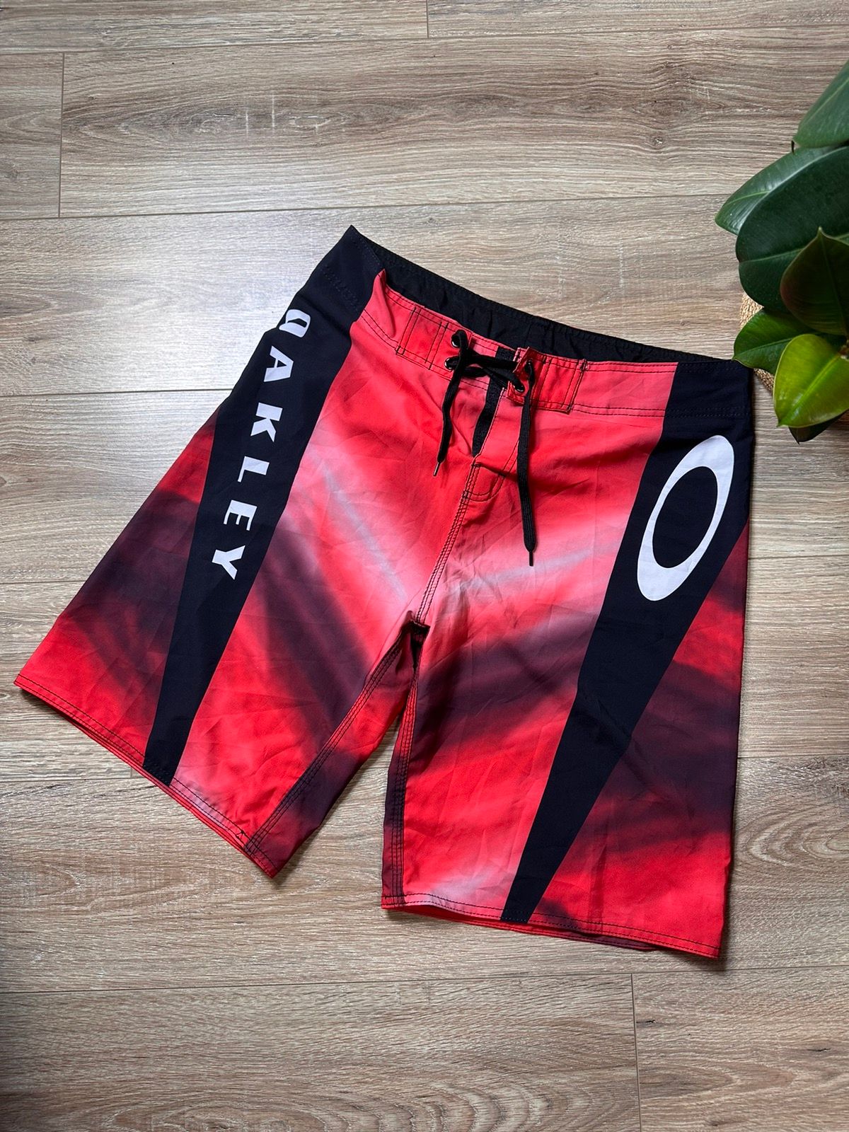 Pre-owned Oakley X Vintage Oakley Vintage Beach Surf Shorts In Red