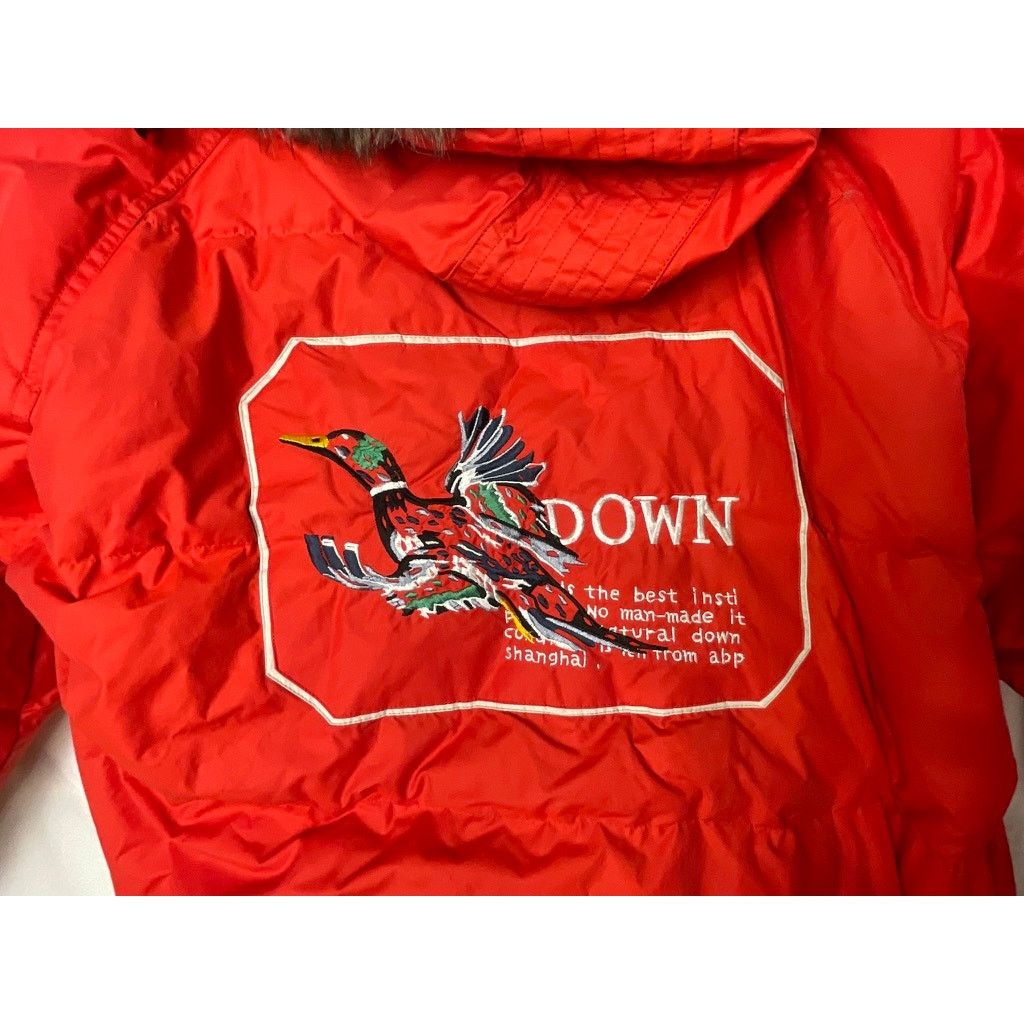 Vintage Vintage Brambilla France Red Down Coat Graphic Embroidery Size L / US 10 / IT 46 - 5 Thumbnail