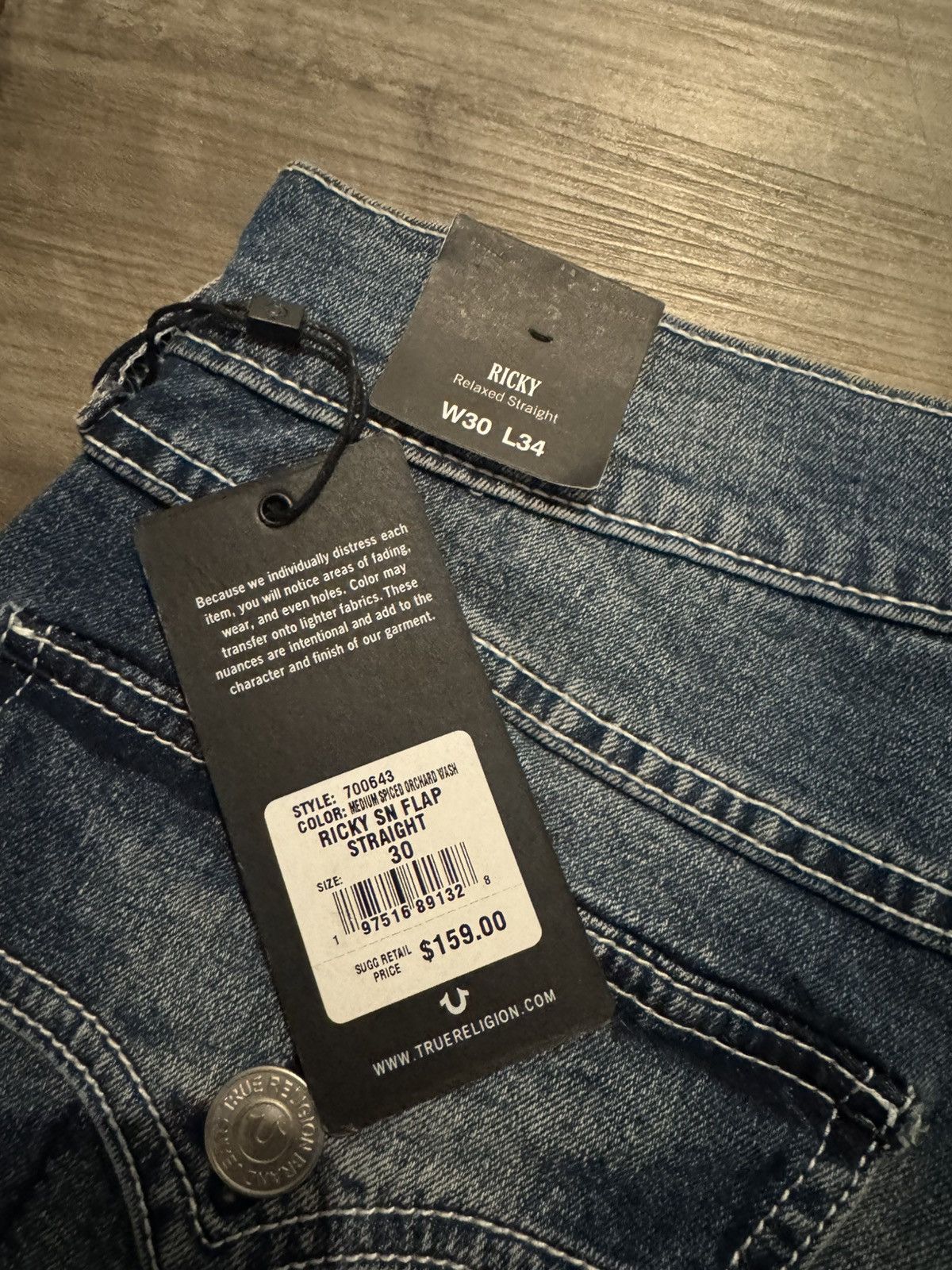 True Religion True Religion “Ricky” Relaxed straight Size US 30 / EU 46 - 3 Thumbnail