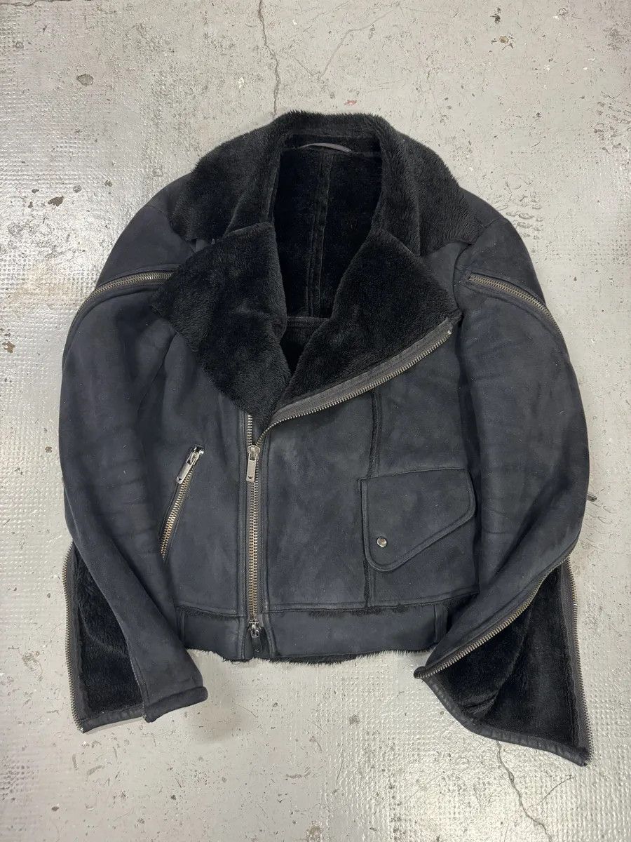 Emporio Armani FW2002 Emporio Armani Navy Arm Zips Bomber Jacket Size US S / EU 44-46 / 1 - 8 Thumbnail