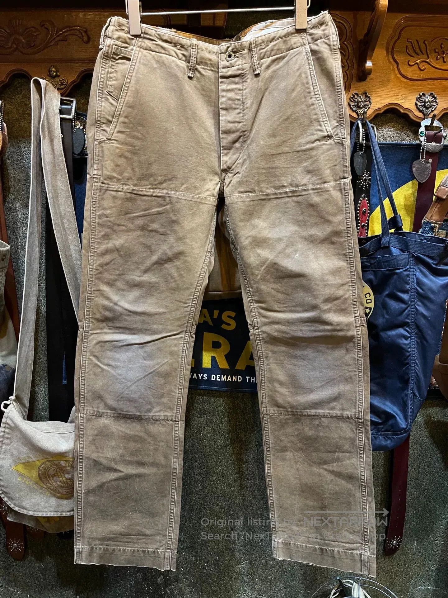 RRL Ralph Lauren rrl waxed work pants by ralph lauren. Size US 32 / EU 48 - 1 Thumbnail
