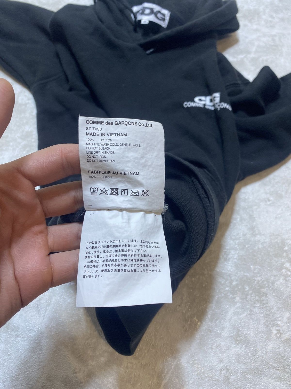 Comme des Garcons Hype Designer CDG Comme des Garçons Logo Black Hoodie Size US S / EU 44-46 / 1 - 5 Thumbnail