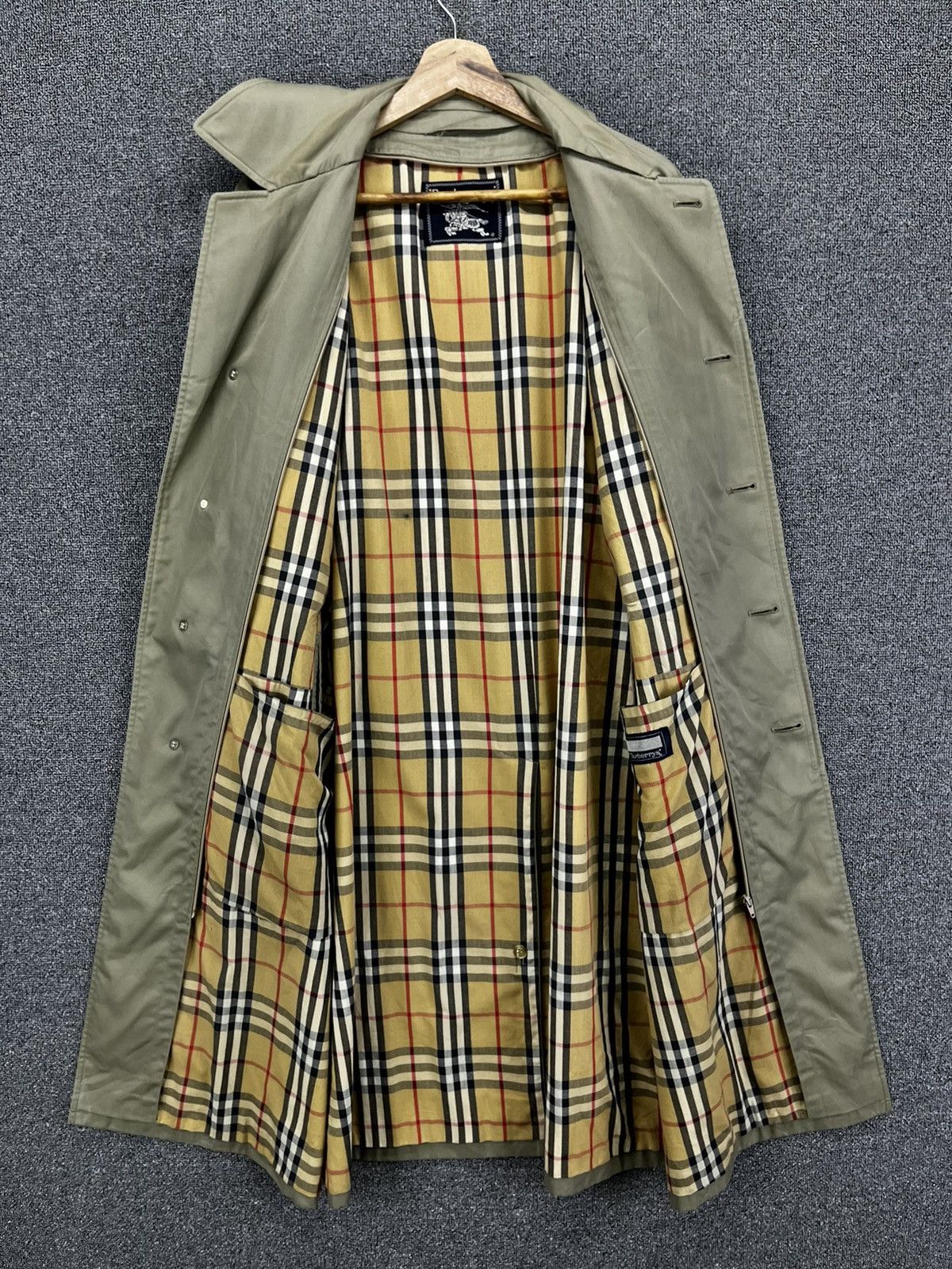 Burberry Vintage Burberry Nova Check Trench Coat Long Jacket Size US L / EU 52-54 / 3 - 8 Thumbnail