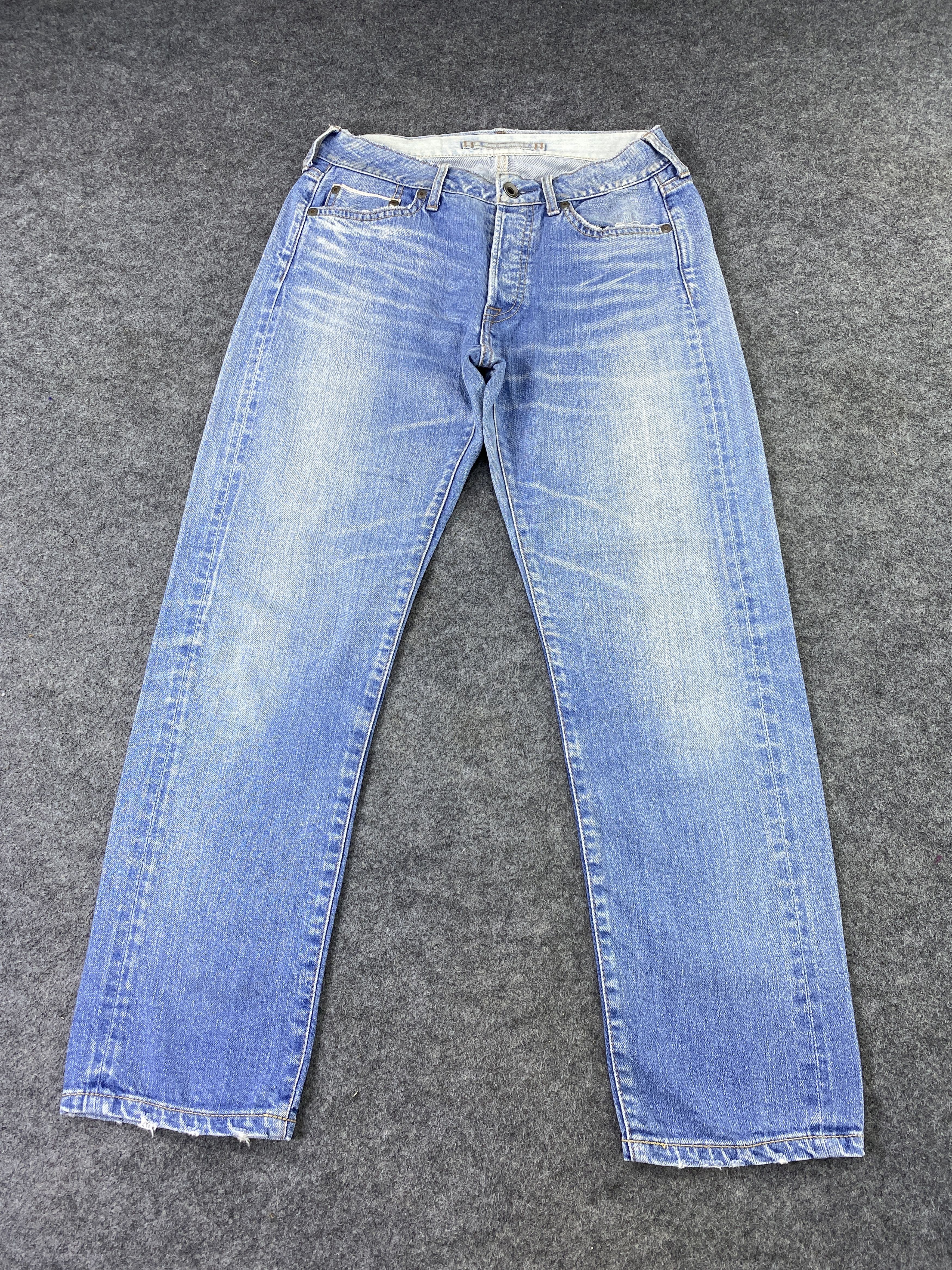 Japanese Brand GOA NIMES SELVEDGE BLUE WASH JEANS -J1132 Size US 28 / EU 44 - 2 Thumbnail