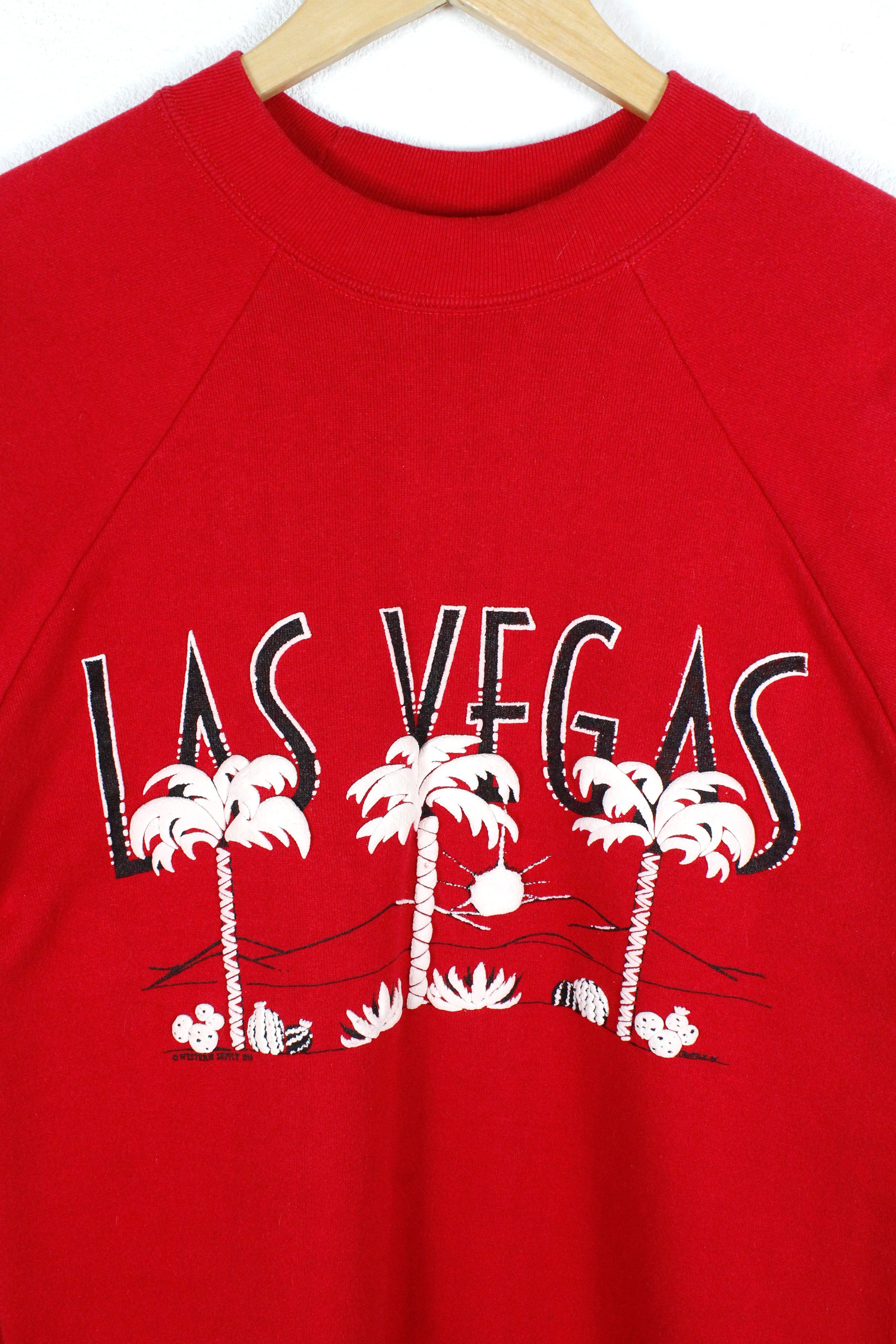 Fruition × Vintage Vintage Las Vegas Graphic Print Logo Red Crew Sweatshirt 90s Size US S / EU 44-46 / 1 - 2 Thumbnail