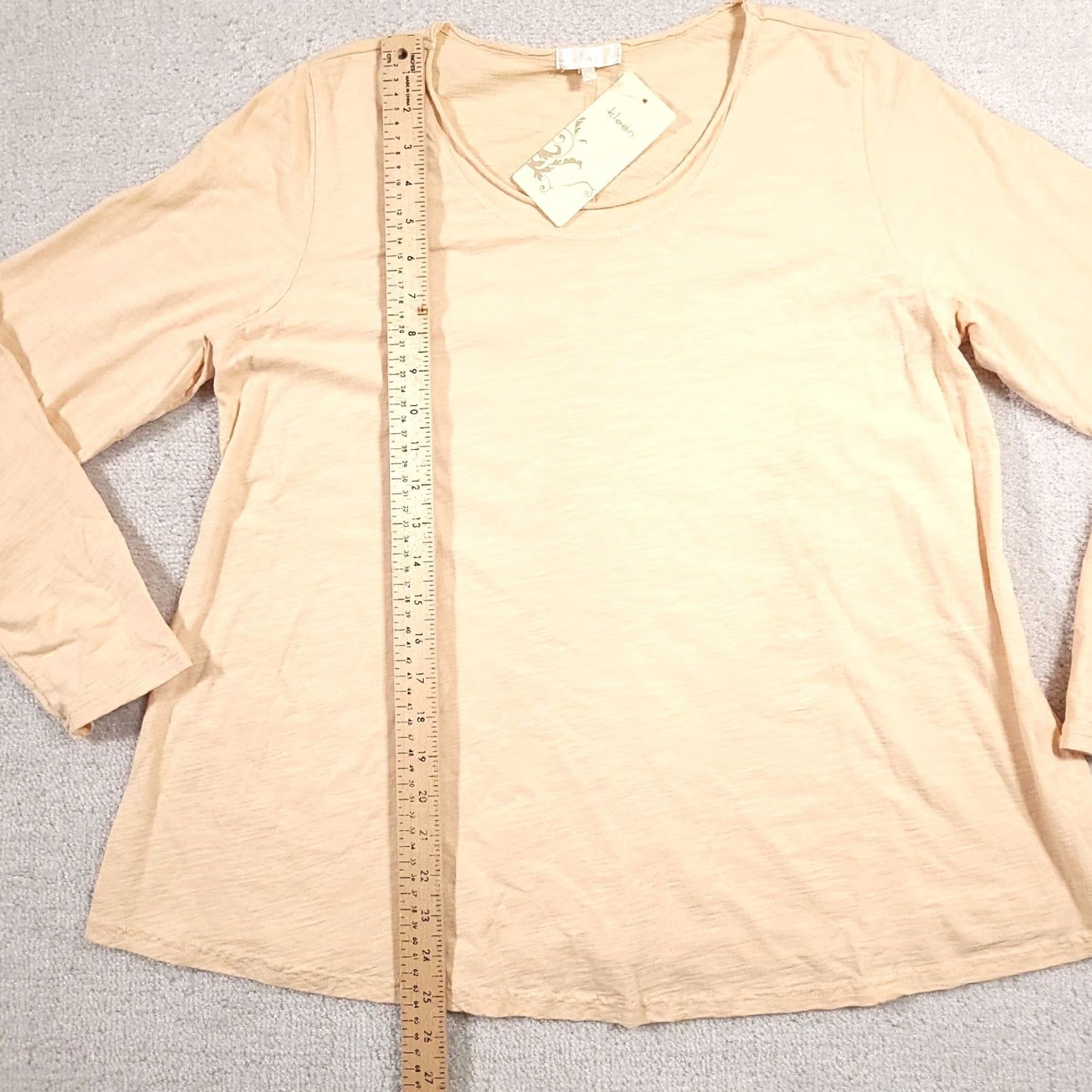 Vintage Kleen Shirt Women's M Peach Oversized Long Sleeve Round Neck Shirt Sweater Pullover Casual Knit Size M / US 6-8 / IT 42-44 - 6 Thumbnail