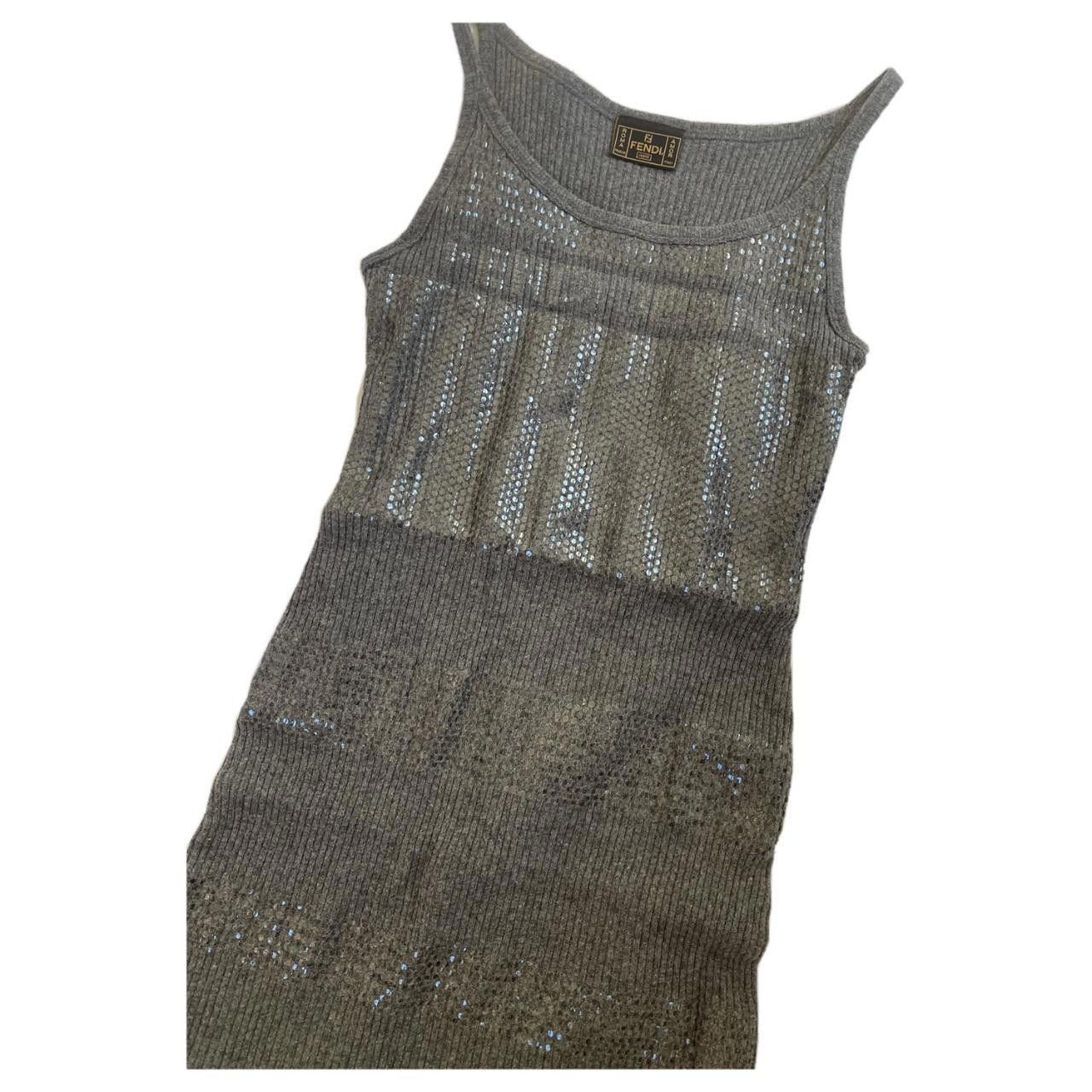 Fendi Fendi Sequin Logo Knit Mini Dress Size S / US 4 / IT 40 - 5 Thumbnail