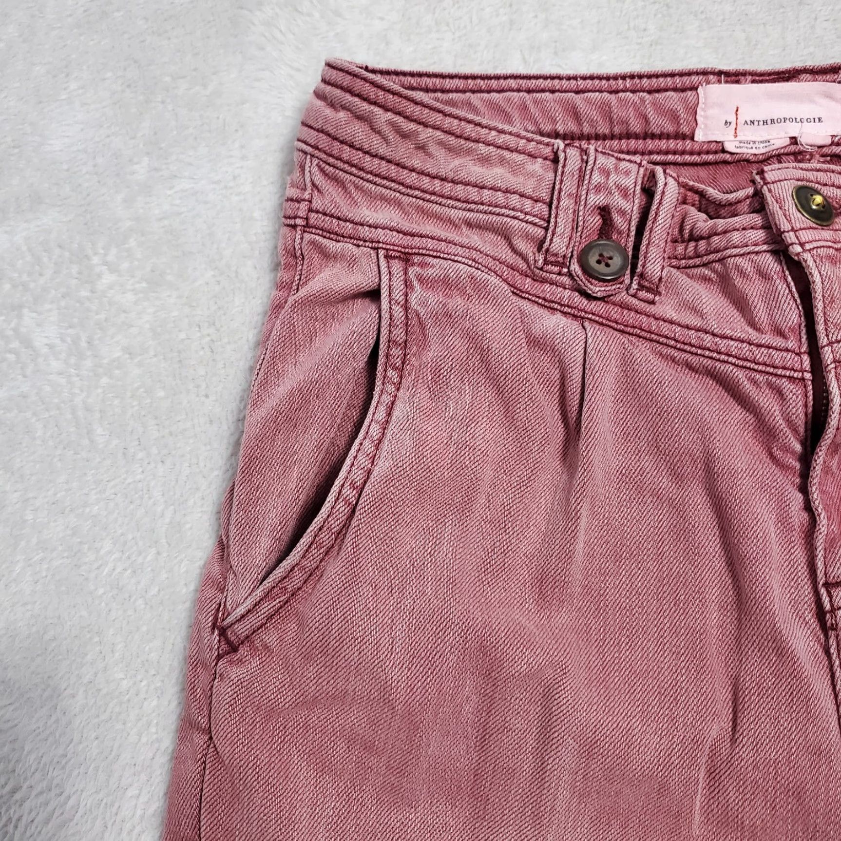 Anthropologie VINTAGE By Anthropologie Pants Womens 25 Raspberry Red High Rise Tapered OB1123915 Size 42" / US 20 - 5 Thumbnail