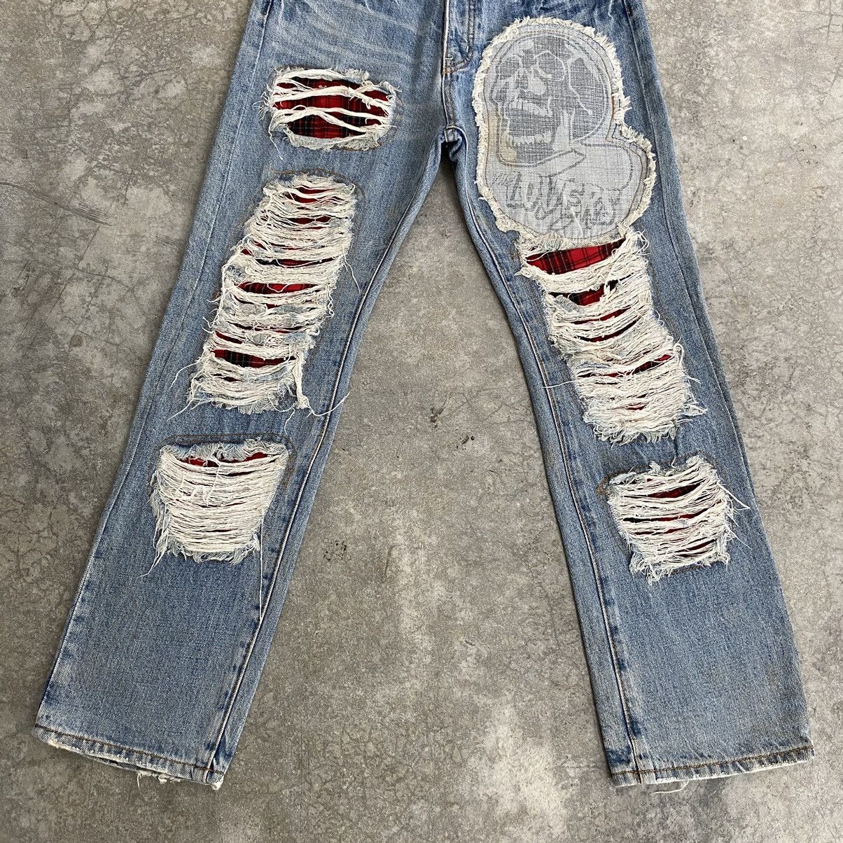 A.F.F.A. Vintage Lover’s Rock Japan Distressed Jeans Size US 30 / EU 46 - 3 Thumbnail