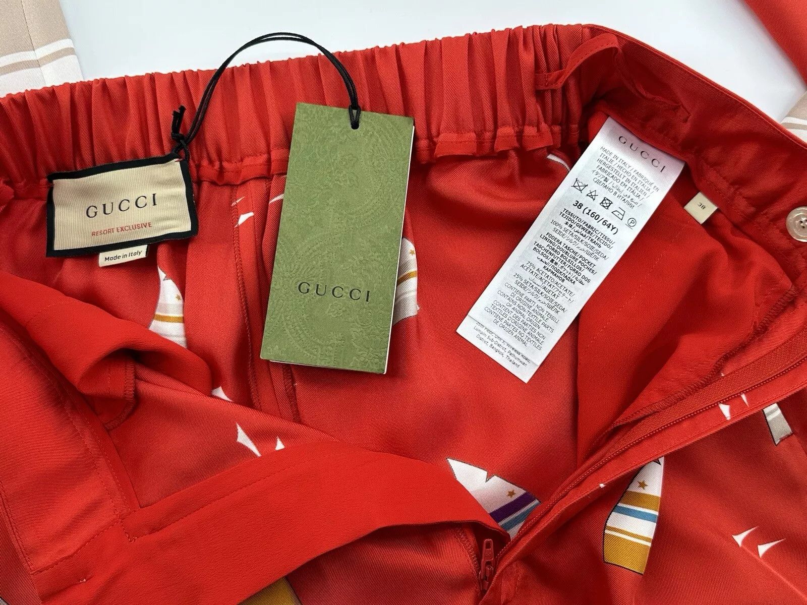 Gucci New Gucci Pants Women Silk Size IT-38 -XS Size 26" / US 2 / IT 38 - 13 Thumbnail