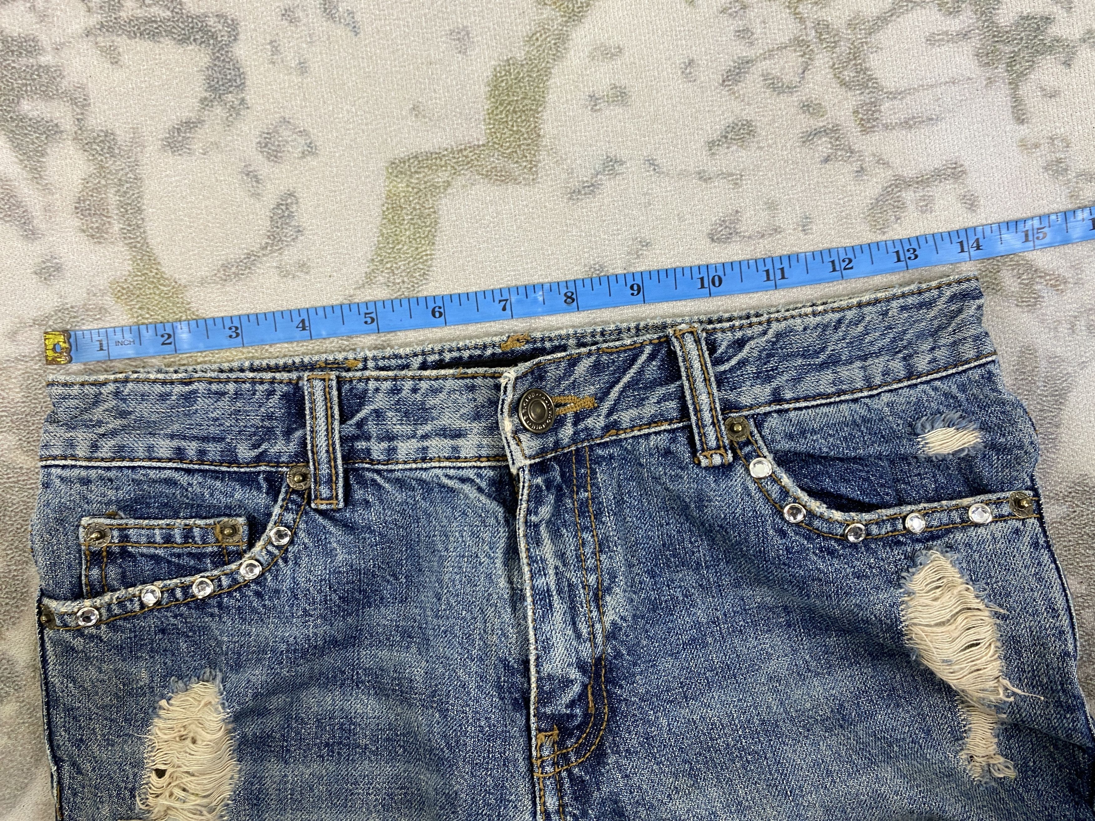 If Six Was Nine Distressed Vintage Frolic Flare Jeans 28x32 Denim- JN3655 Size 42" / US 20 - 5 Thumbnail