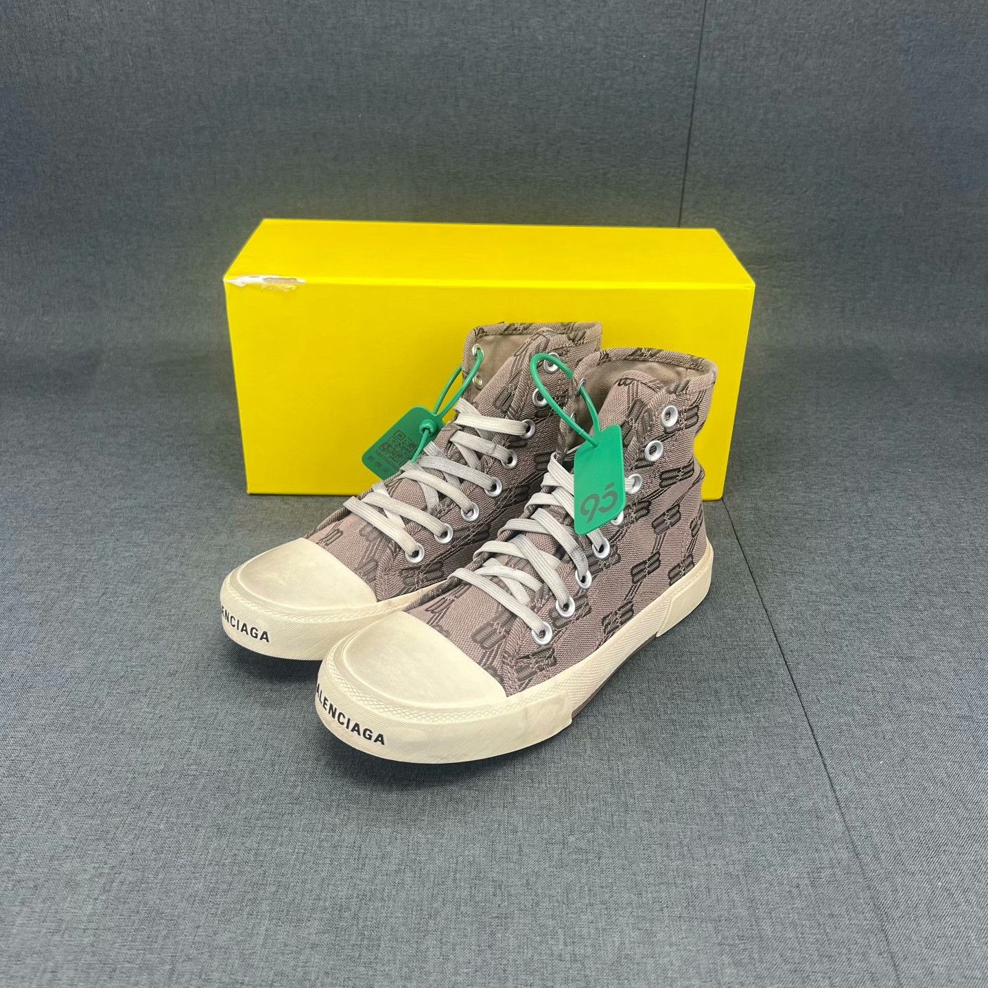 Balenciaga Balenciaga Brown Hitop Sneakers 37 Women Size US 6.5 / IT 36.5 - 1 Thumbnail