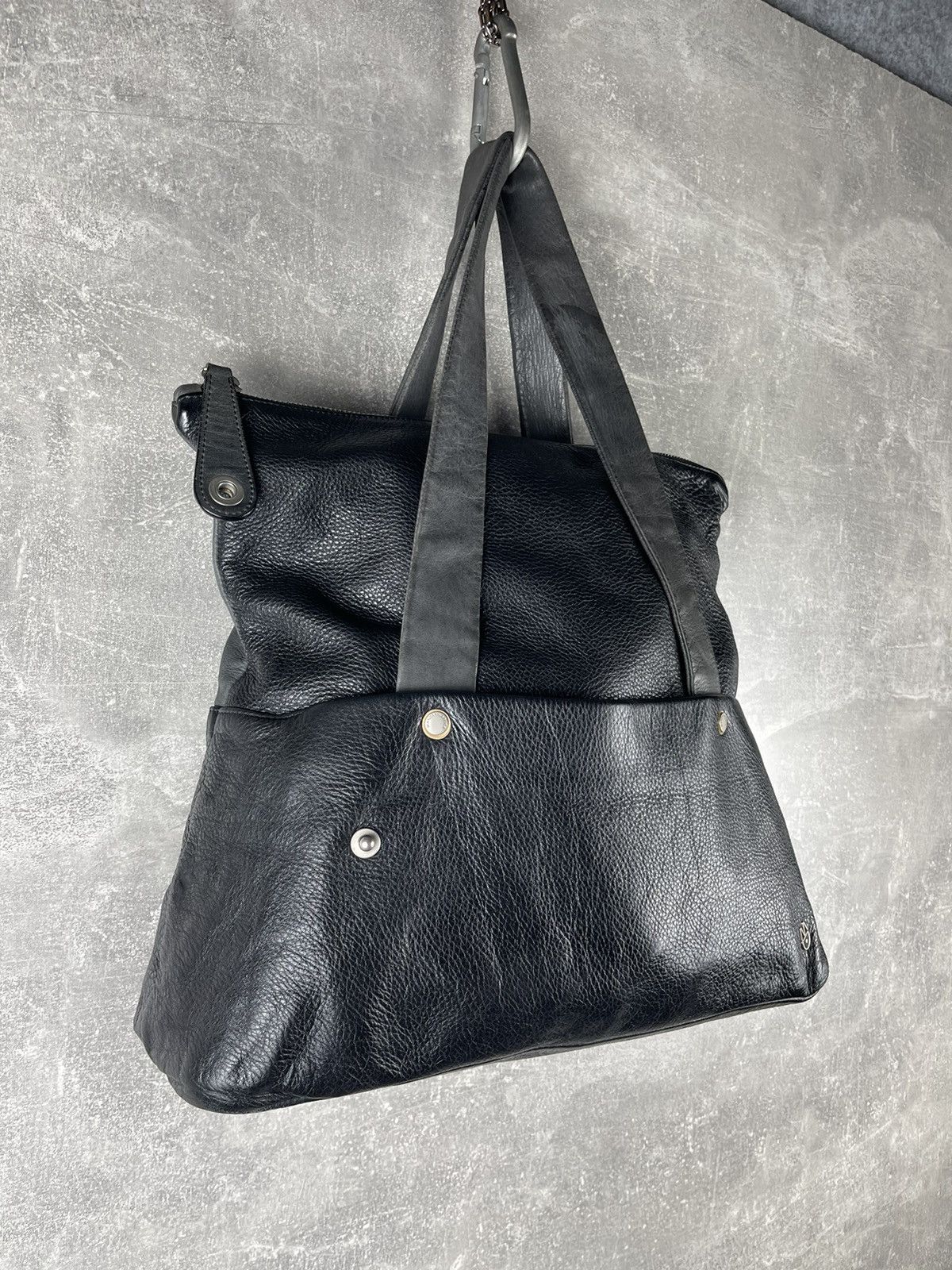 Mandarina Duck Mandarina Duck Leather Tote Shoulder Bag 2000s Black Size ONE SIZE - 7 Thumbnail