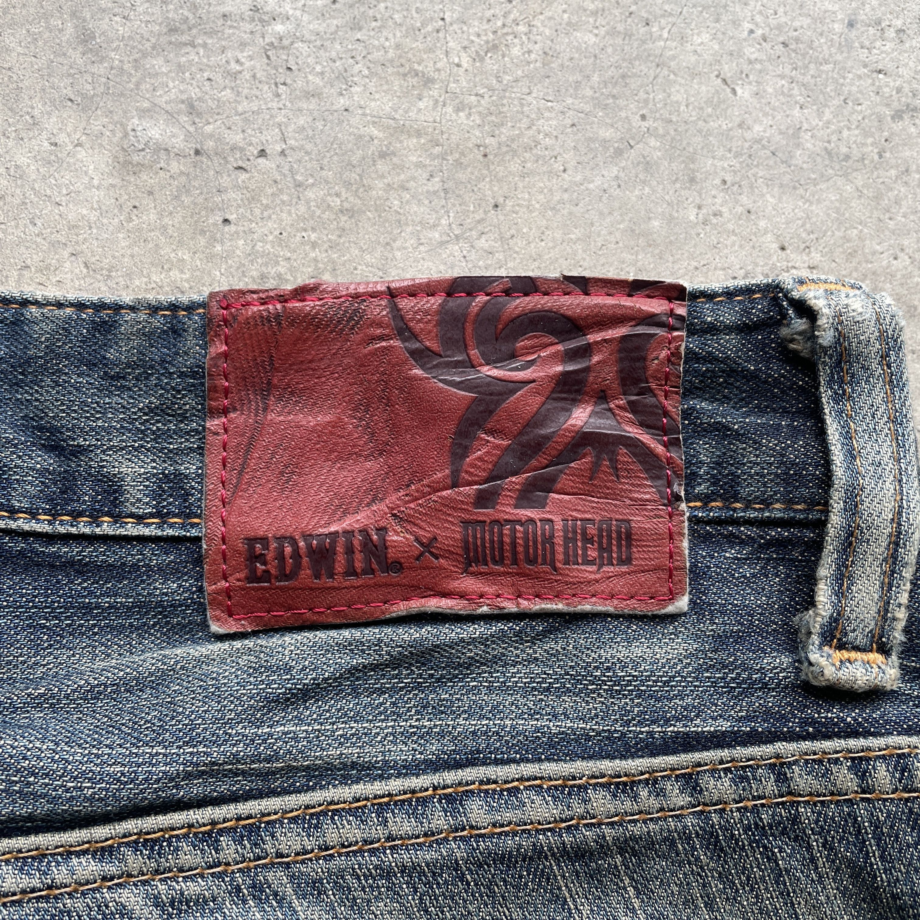 Edwin × Jean Vintage Edwin x Motor Head Rusty Jeans Sick Denim Pants Size US 31 - 10 Thumbnail