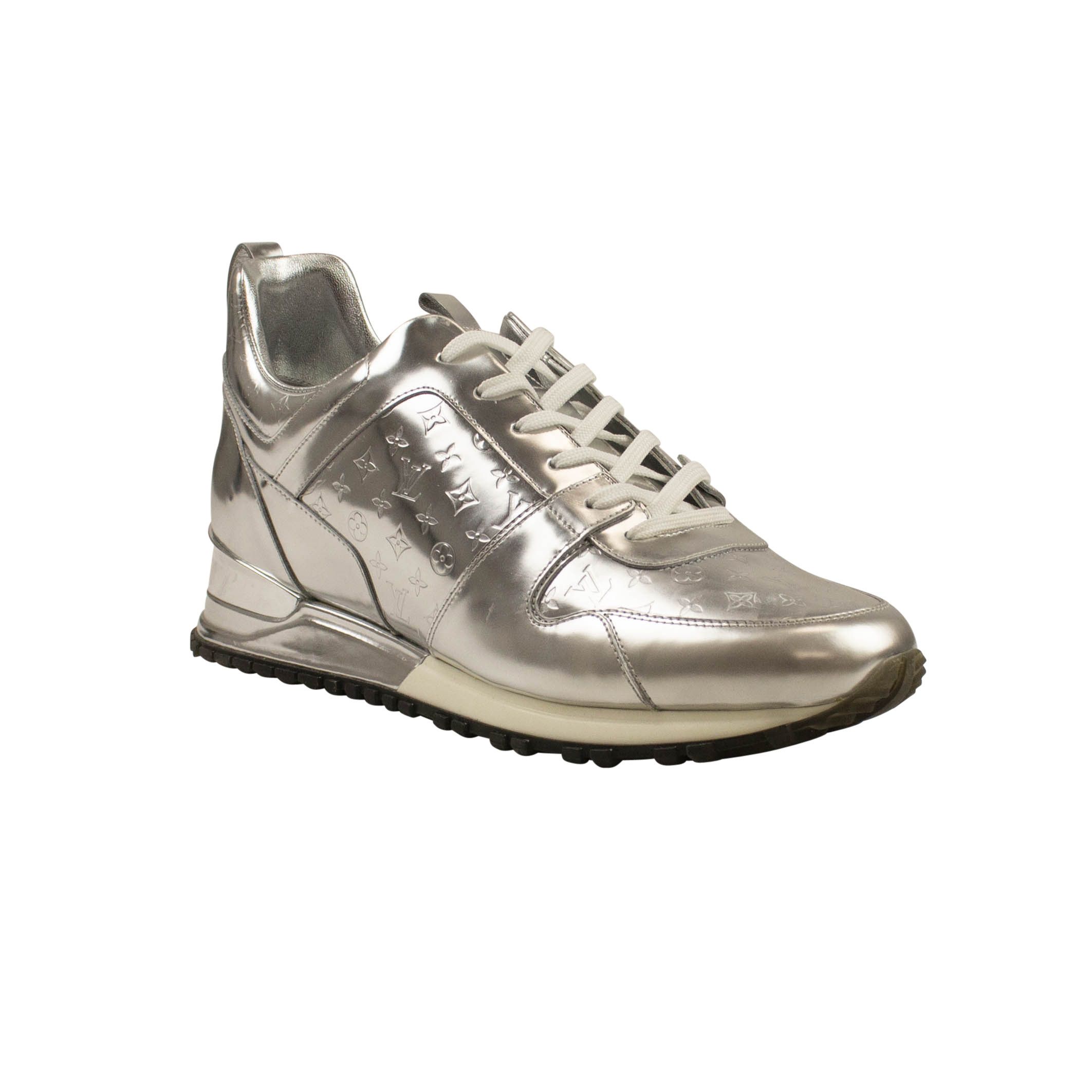 image of Louis Vuitton Silver Run Away Stellar Sneakers Size 5/35, Women's