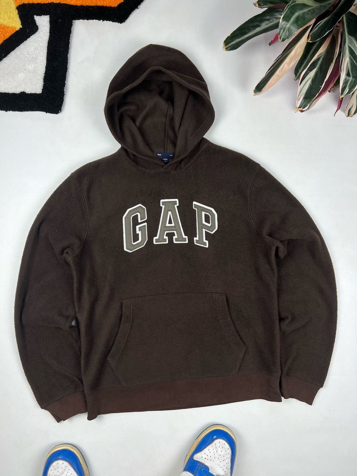 Gap × Vintage Gap Hoodie Brown Big Logo fleece Size XS / US 0-2 / IT 36-38 - 2 Thumbnail