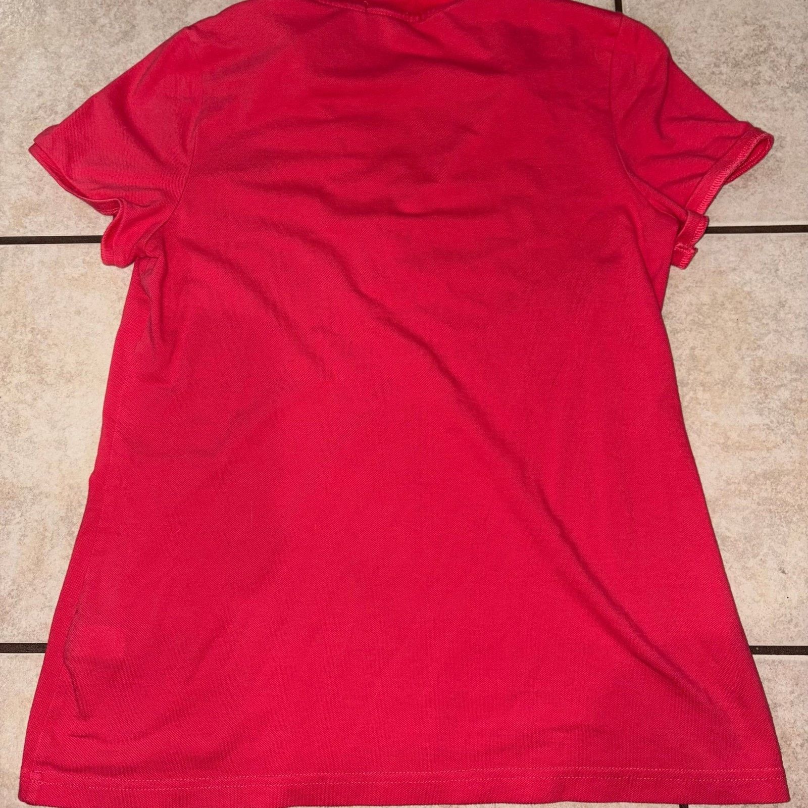 Burberry Burberry Brit Women's Red Short Sleeve Pique Polo Shirt Size M / US 6-8 / IT 42-44 - 7 Thumbnail