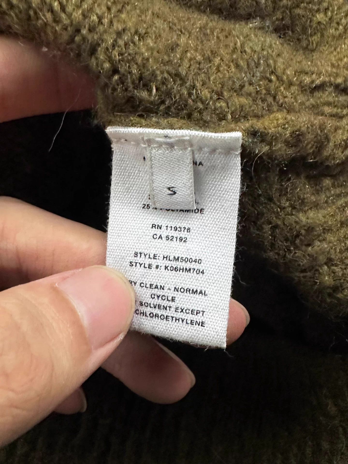 Helmut Lang Helmut Lang Olive Green Mohair Sweater Size S Size US S / EU 44-46 / 1 - 5 Thumbnail
