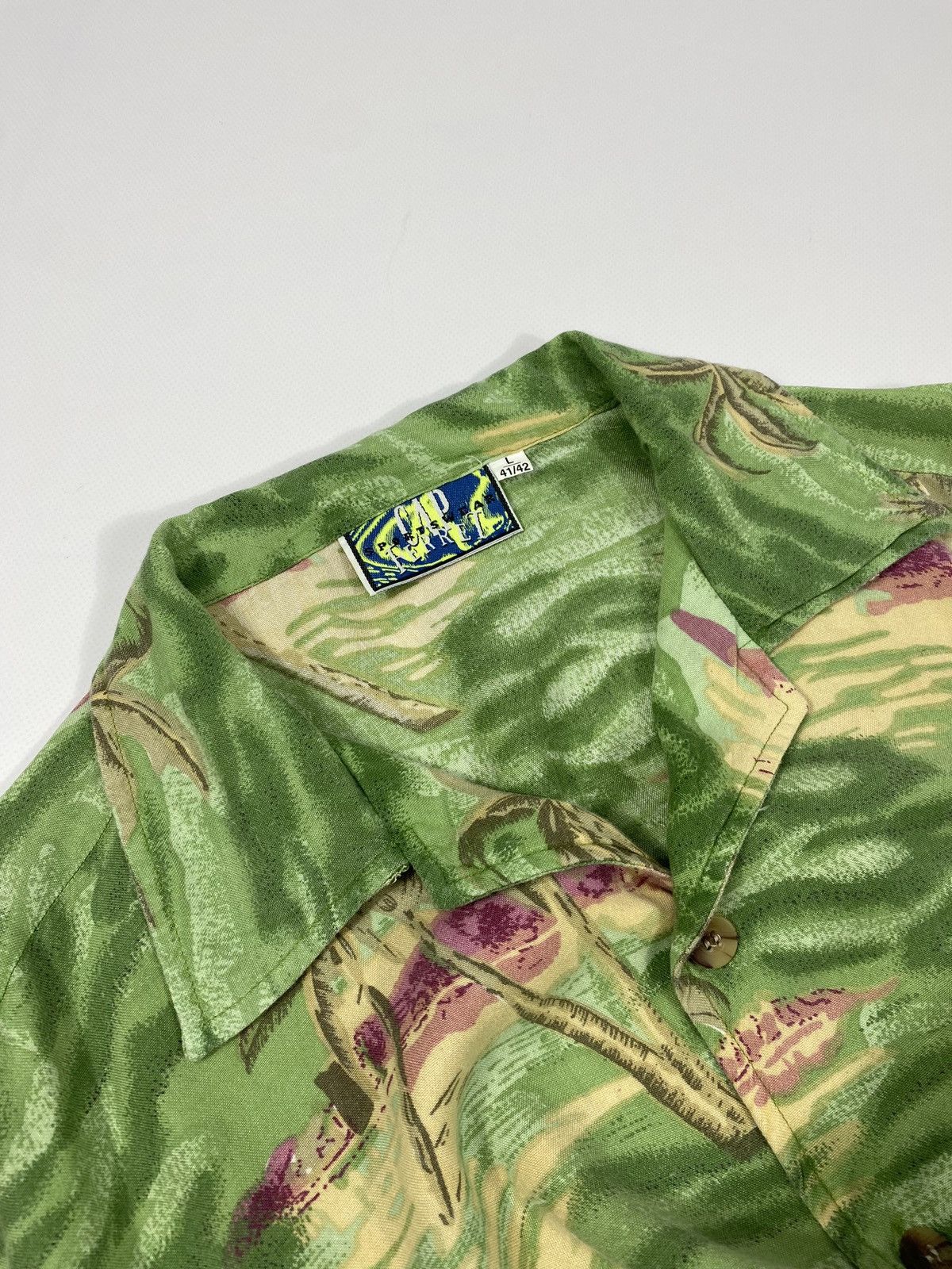 Vintage Vintage 90s Hawaiian Aloha Palms Festival Party Shirt Size US XL / EU 56 / 4 - 5 Thumbnail