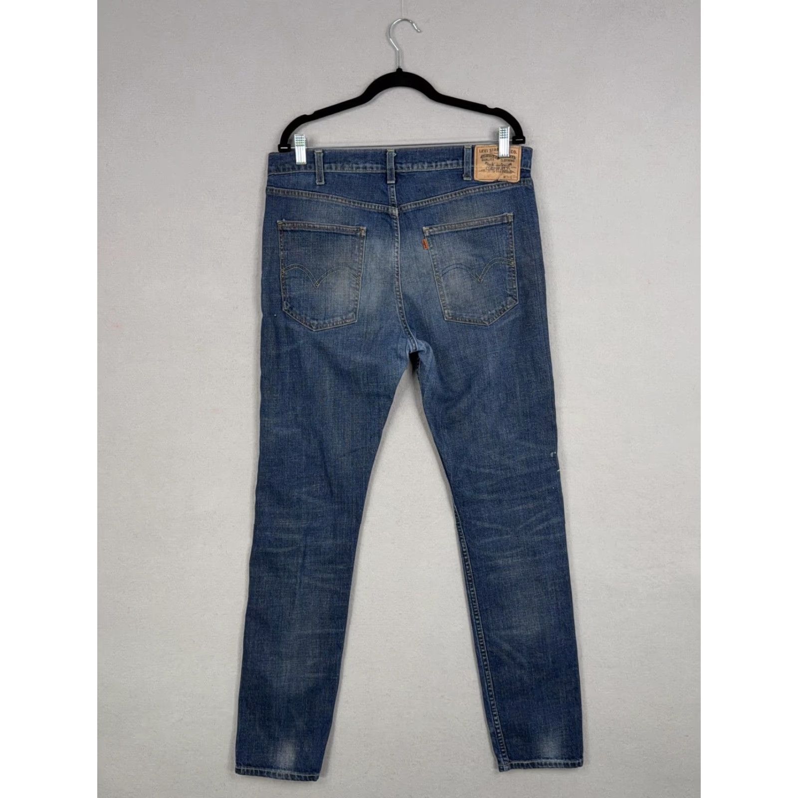 Levi's Levi's Jeans Mens 36x34 Blue Distressed Paint Splatter 605 Slim Straight Denim 90s Grunge Jeans Mens Size US 36 / EU 52 - 5 Thumbnail