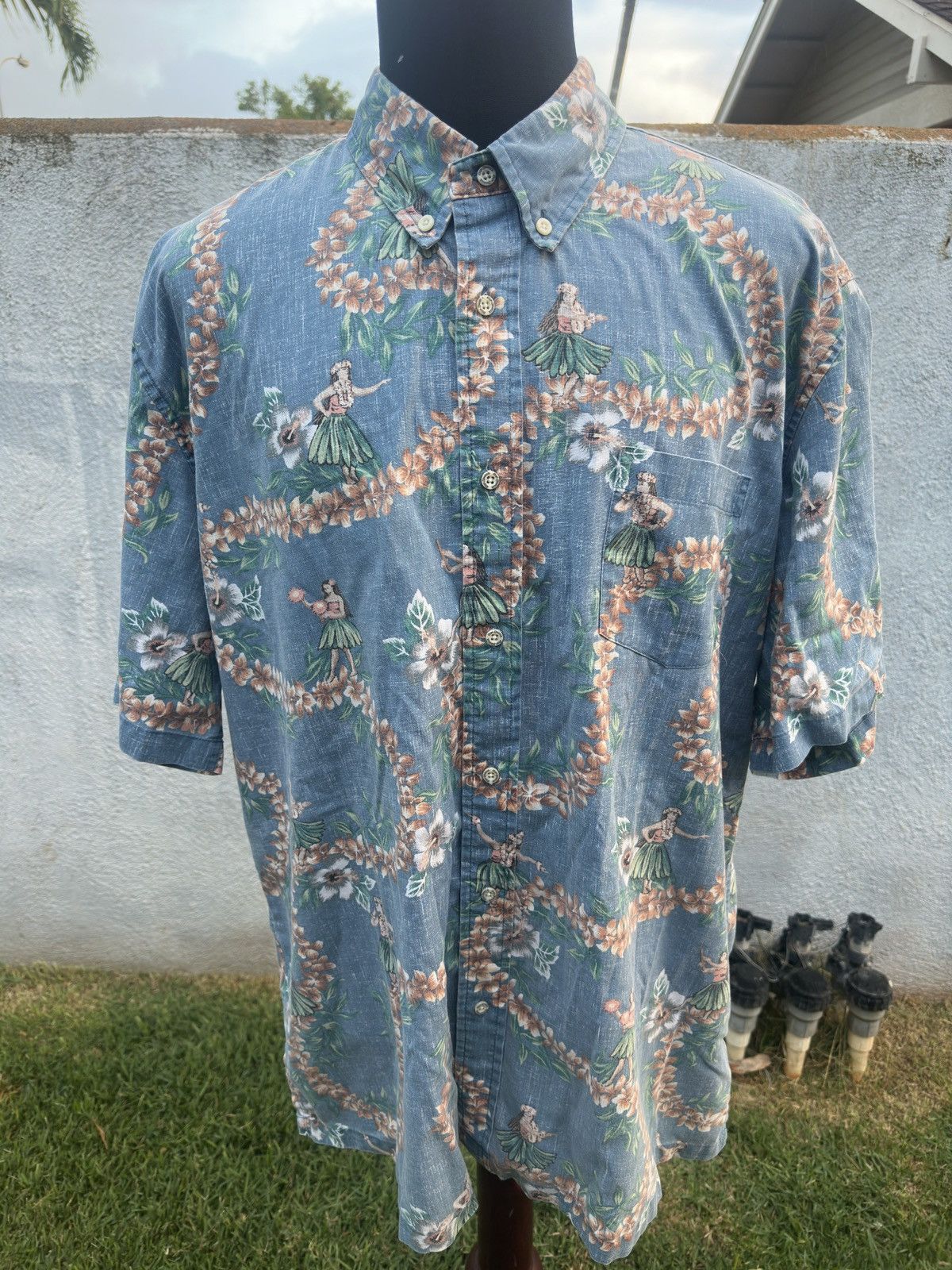 Reyn Spooner PreOwned Reyn Spooner Hawaiian Print Blue Men's XXL Size US XXL / EU 58 / 5 - 1 Thumbnail