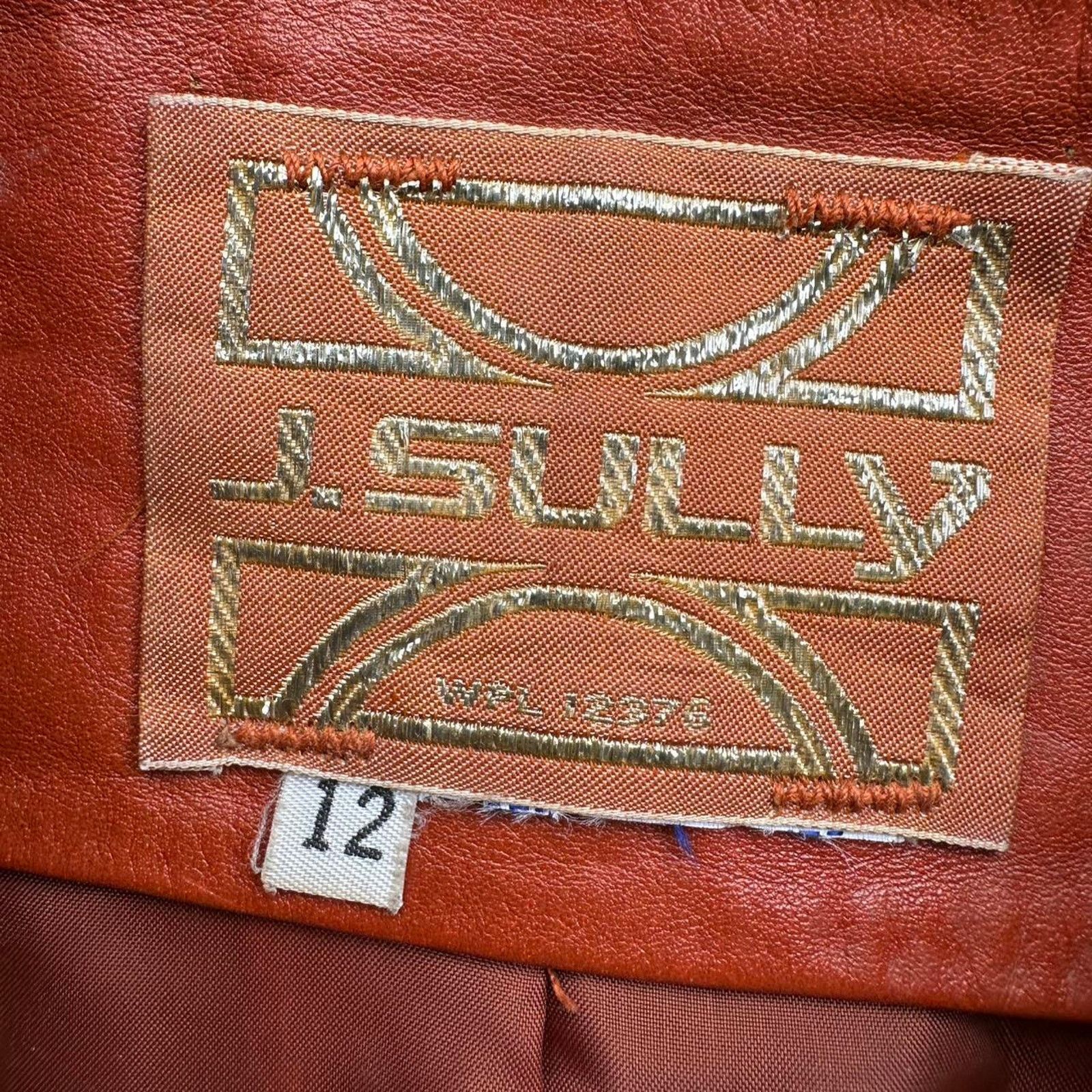 Other J. Sully 70s 80s Light Brown Leather Jacket Size XL / US 12-14 / IT 48-50 - 2 Thumbnail