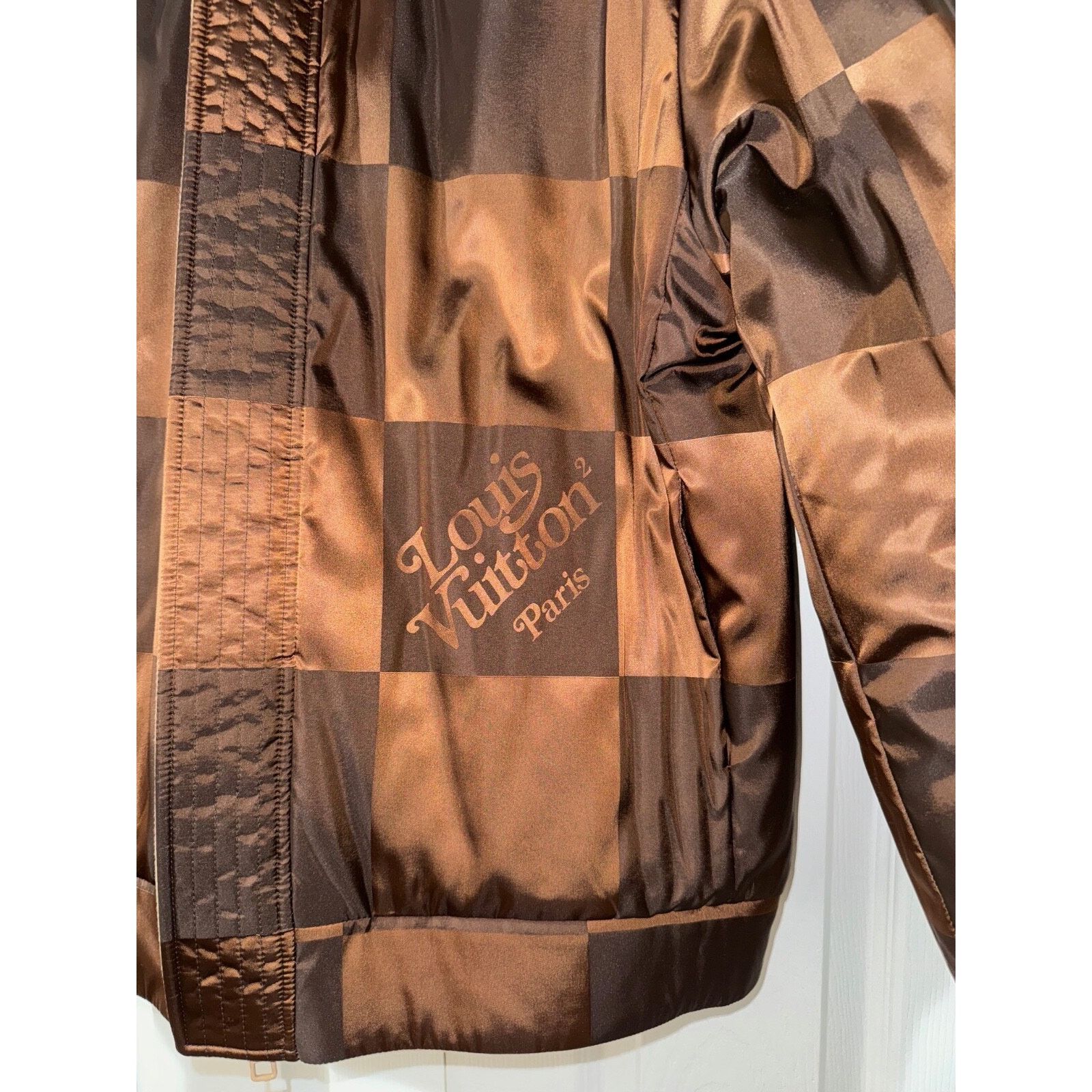 Louis Vuitton Louis Vuitton Nigo Damier Bomber Camel Beige Brown Jacket 48 Size US M / EU 48-50 / 2 - 19 Thumbnail