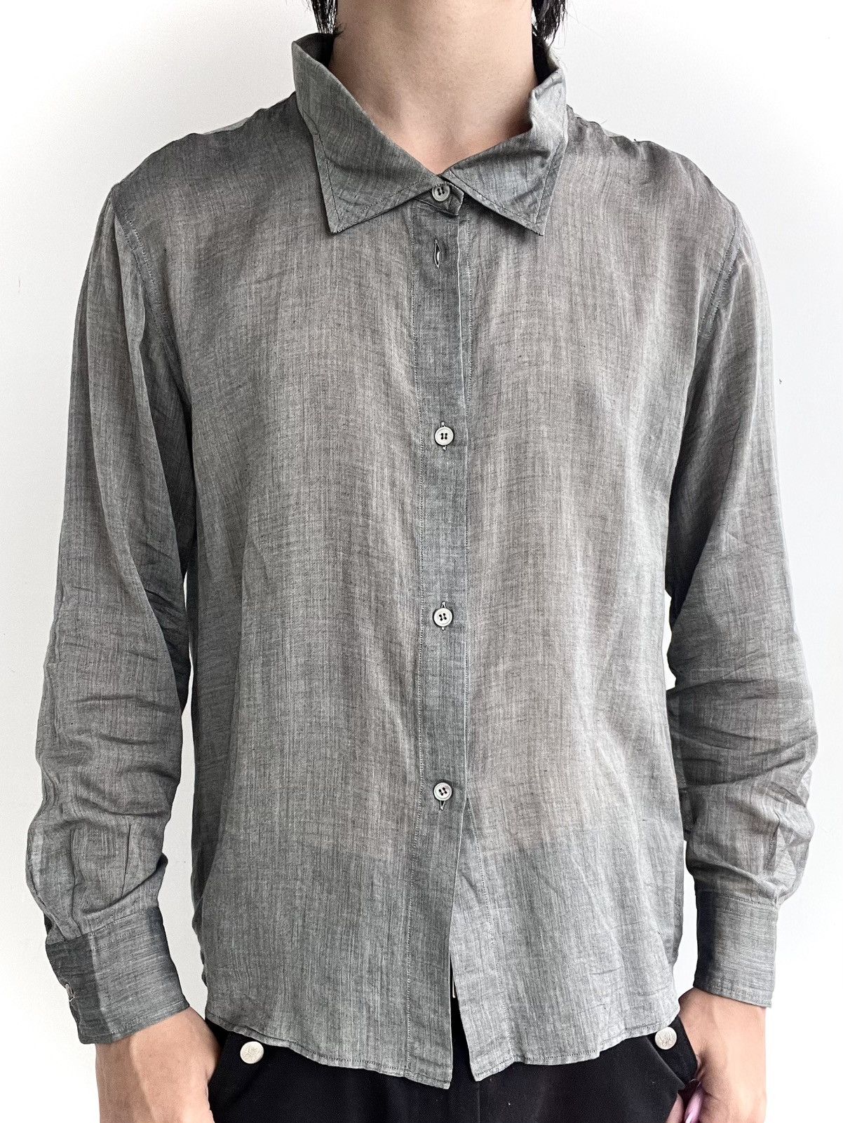 Marni Marni Sheer Grey Shirt Size US M / EU 48-50 / 2 - 2 Thumbnail