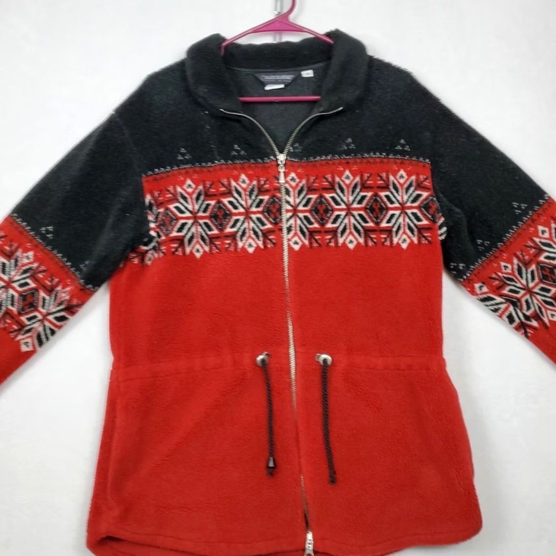 Black Diamond VINTAGE Black Diamond Full Zip Fuzzy Fleece Nordic Fair Isle Ski Jacket Mens M Size US M / EU 48-50 / 2 - 3 Thumbnail