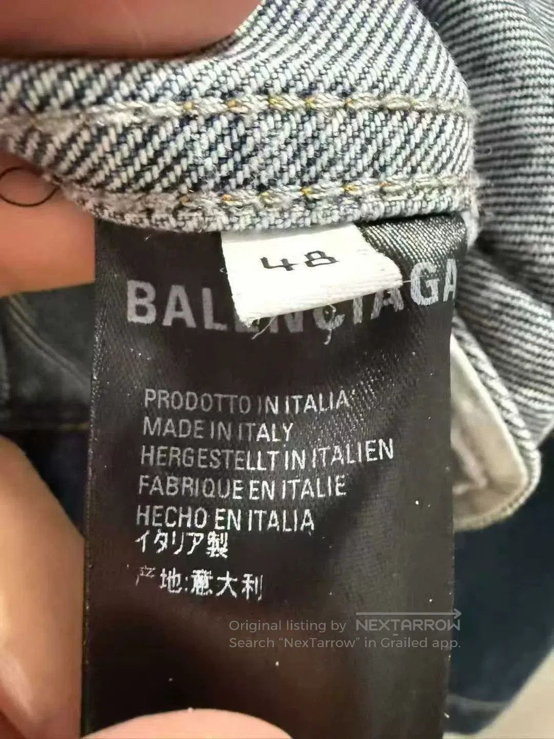 Balenciaga balenciaga blue embroidered denim jacket. Size US L / EU 52-54 / 3 - 4 Thumbnail