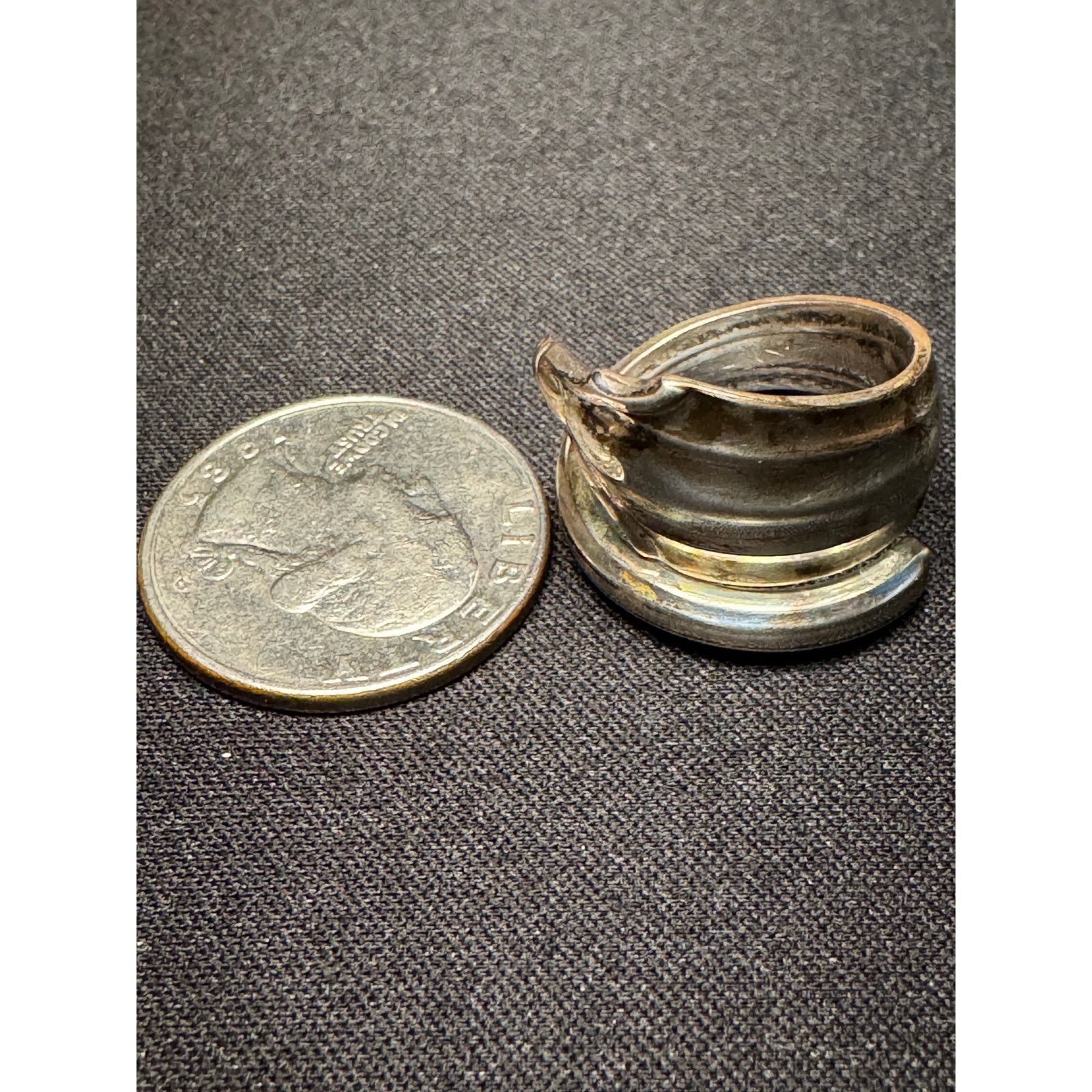Other Vintage 800 Silver Artizan Utensil Ring Size 7.5 Size ONE SIZE - 5 Thumbnail