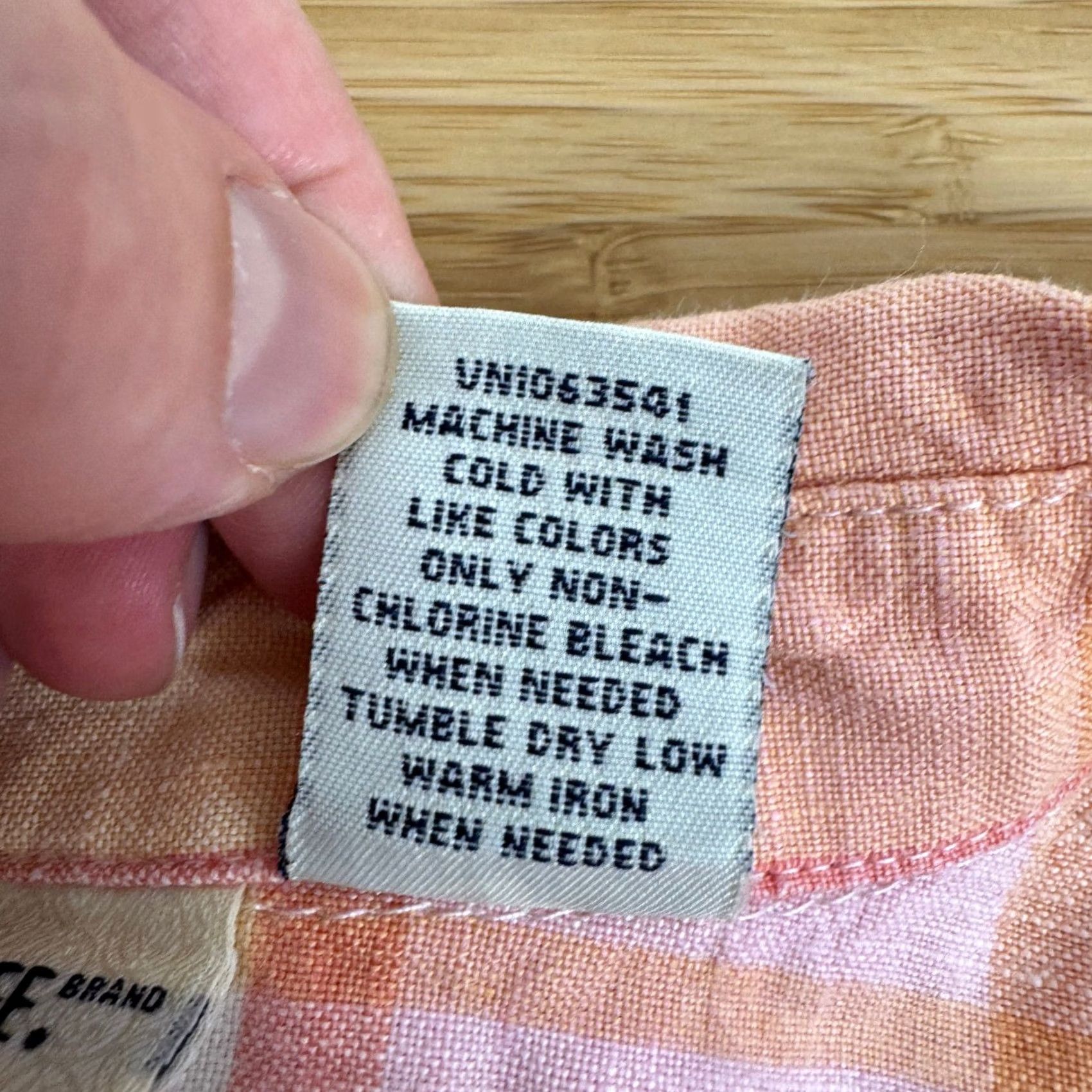 Cherokee VINTAGE Cherokee Plaid Shirt Womens XL Pink Orange Top Classic Linen Button Down Size XL / US 12-14 / IT 48-50 - 4 Thumbnail