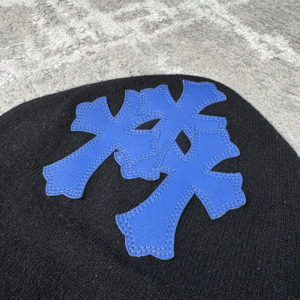 Chrome Hearts Triple cross leather patch cashmere ski mask beanie Size ONE SIZE - 5 Thumbnail