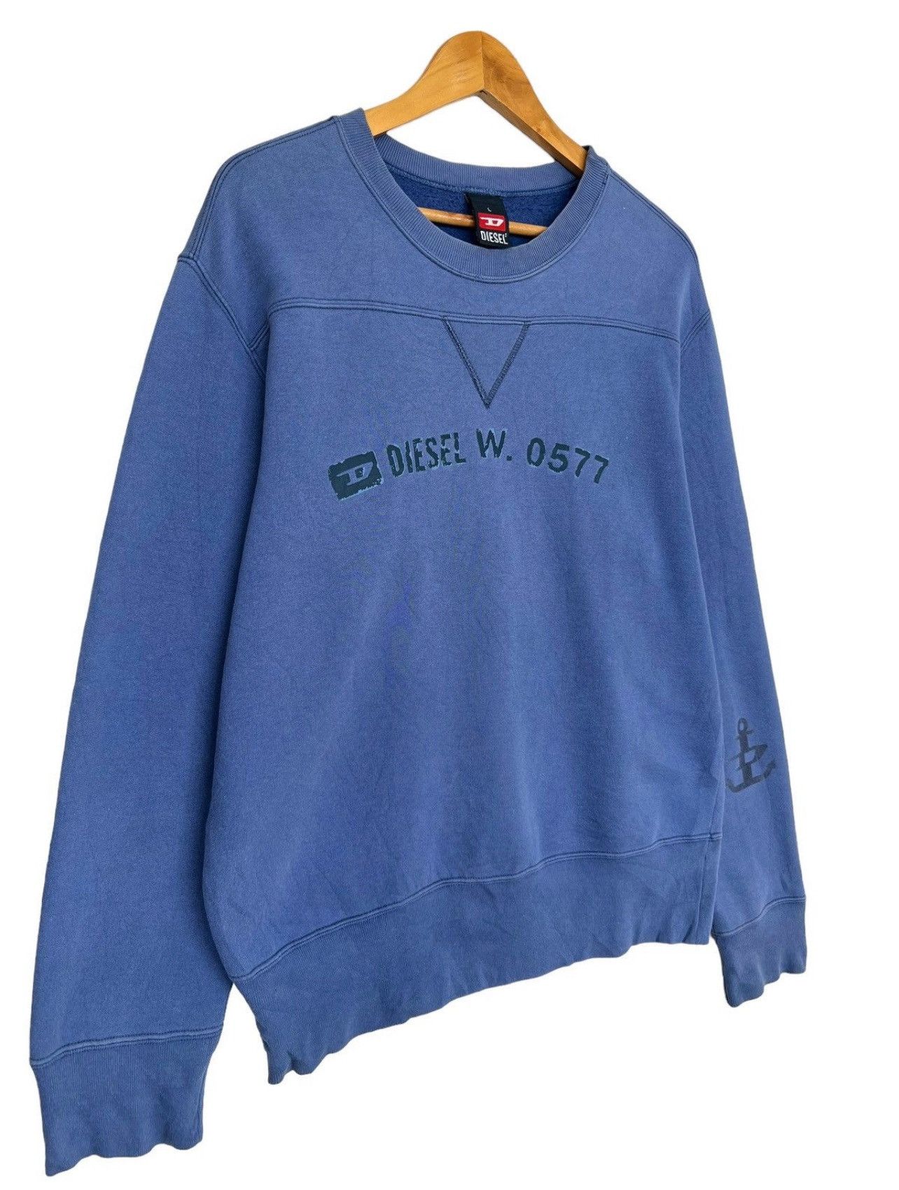 Diesel × JNCO × Vintage Y2K Diesel Spellout Logo Sweatshirt Size US L / EU 52-54 / 3 - 2 Thumbnail