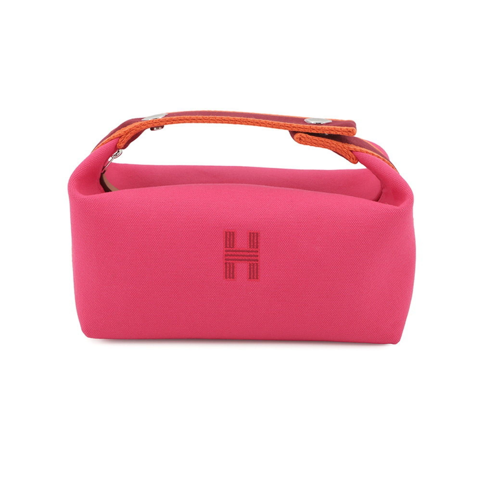 Hermès Brides A Black PM Pouch Hibiscus/Canvas HERMES Bag