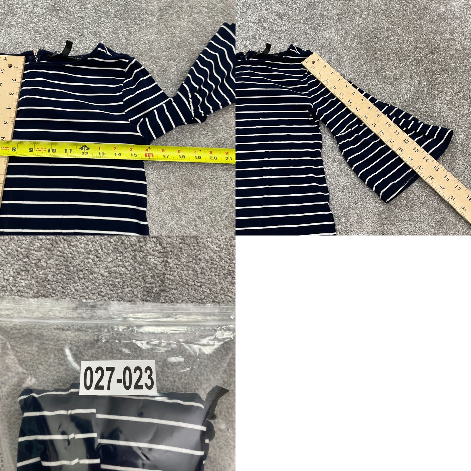Vintage White House Black Market Dress Shift Womens Small Blue White Stripe Size XL / US 12-14 / IT 48-50 - 9 Thumbnail