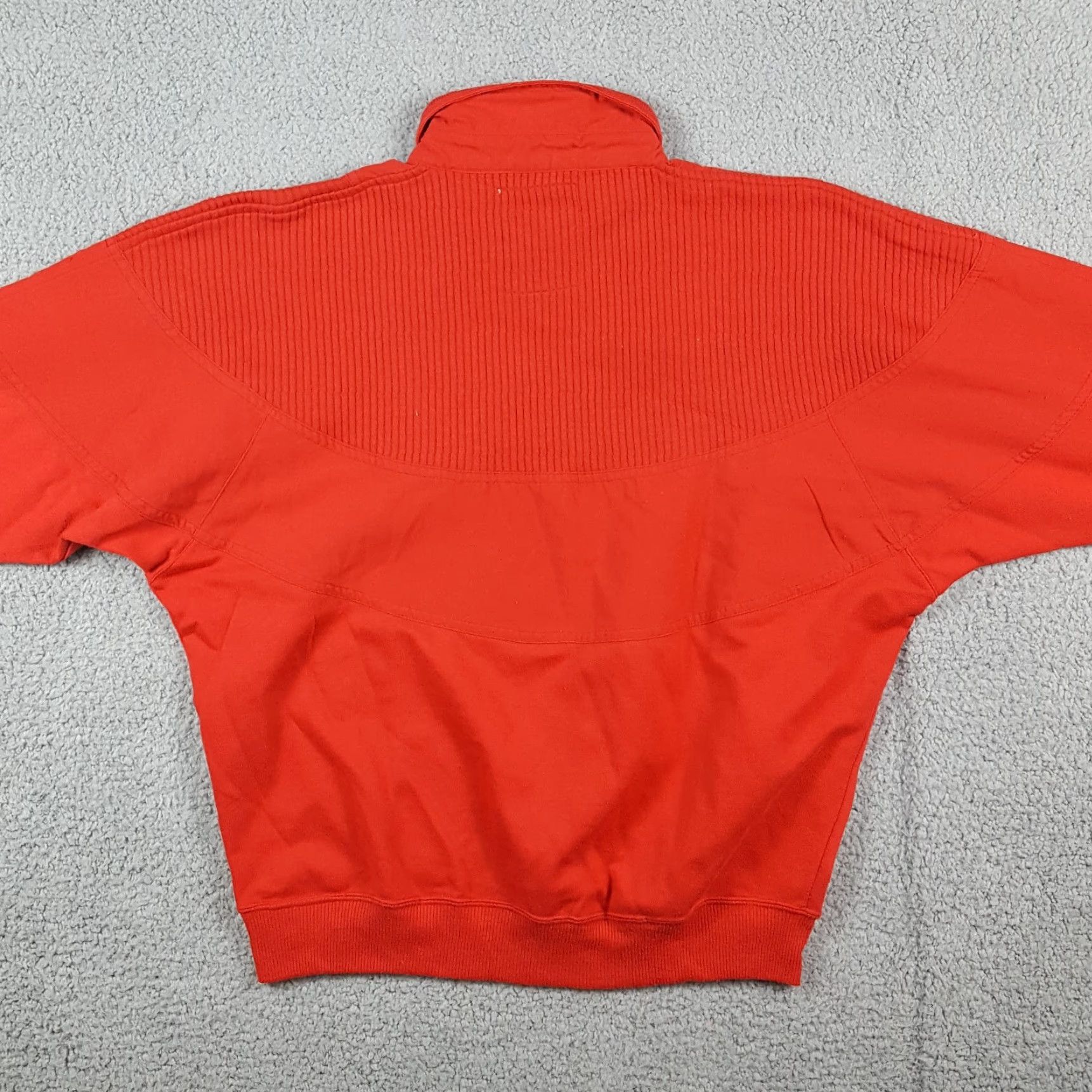 Vintage BonJour Sweatshirt Collared Preppy Long Sleeve Women's M Red 90s Pullover Size M / US 6-8 / IT 42-44 - 5 Thumbnail
