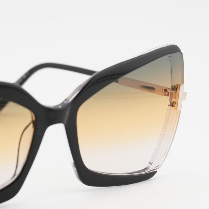 Tom Ford Tom Ford Gia FT0766 03B Sunglasses Black Butterfly Frame Size ONE SIZE - 6 Thumbnail