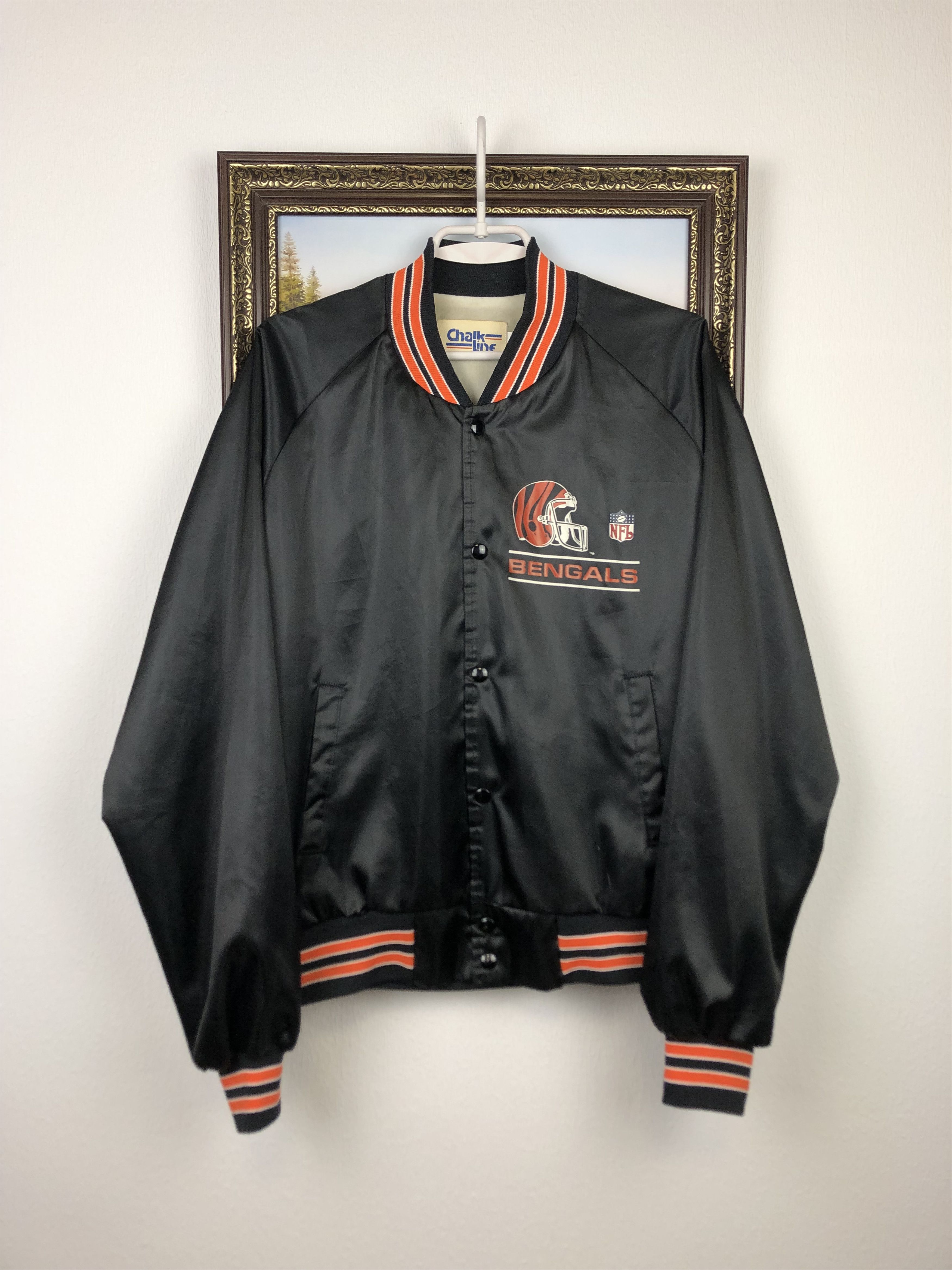 Chalk Line Vintage Cincinnati Bengals Chalk Line Satin Bomber Jacket Size US L / EU 52-54 / 3 - 4 Thumbnail
