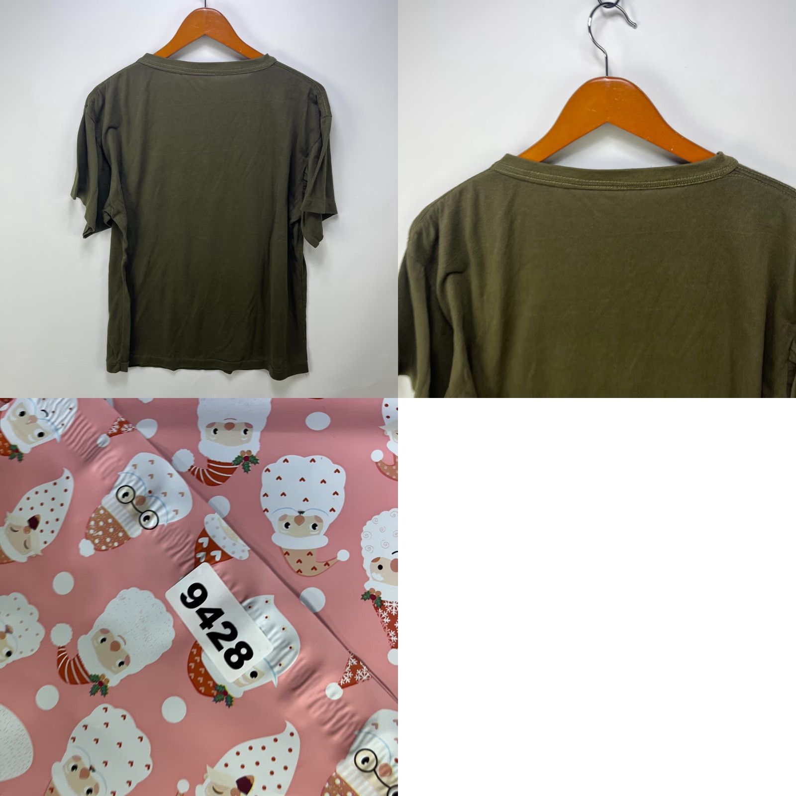 Olive VINTAGE 90s Olive Blank Undershirt XL Men Shirt XL Olive Green Cotton Knit Logo 90s Theme Mens Size US XL / EU 56 / 4 - 8 Thumbnail