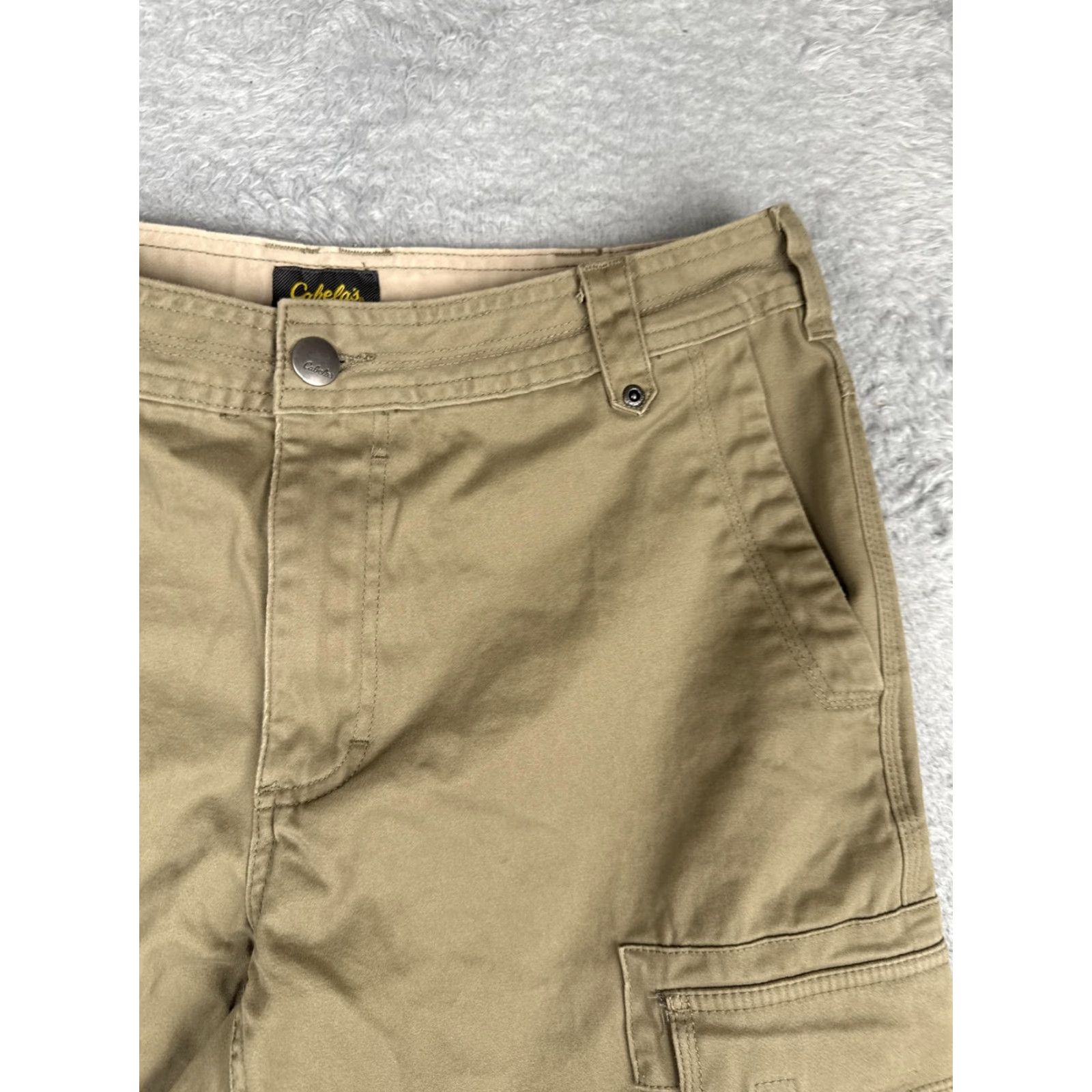 Vintage Cabela's Cargo Shorts Men 34 Beige Stretch Pockets Cotton Blend Durable Camp Hike Size US 34 / EU 50 - 5 Thumbnail