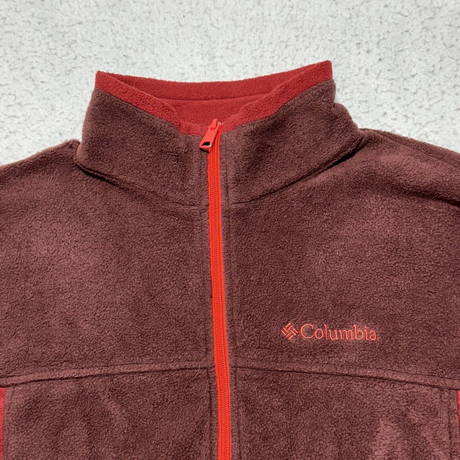 Columbia Columbia Large Fleece Sweatshirt High Neck Maroon Pockets Size US L / EU 52-54 / 3 - 2 Thumbnail