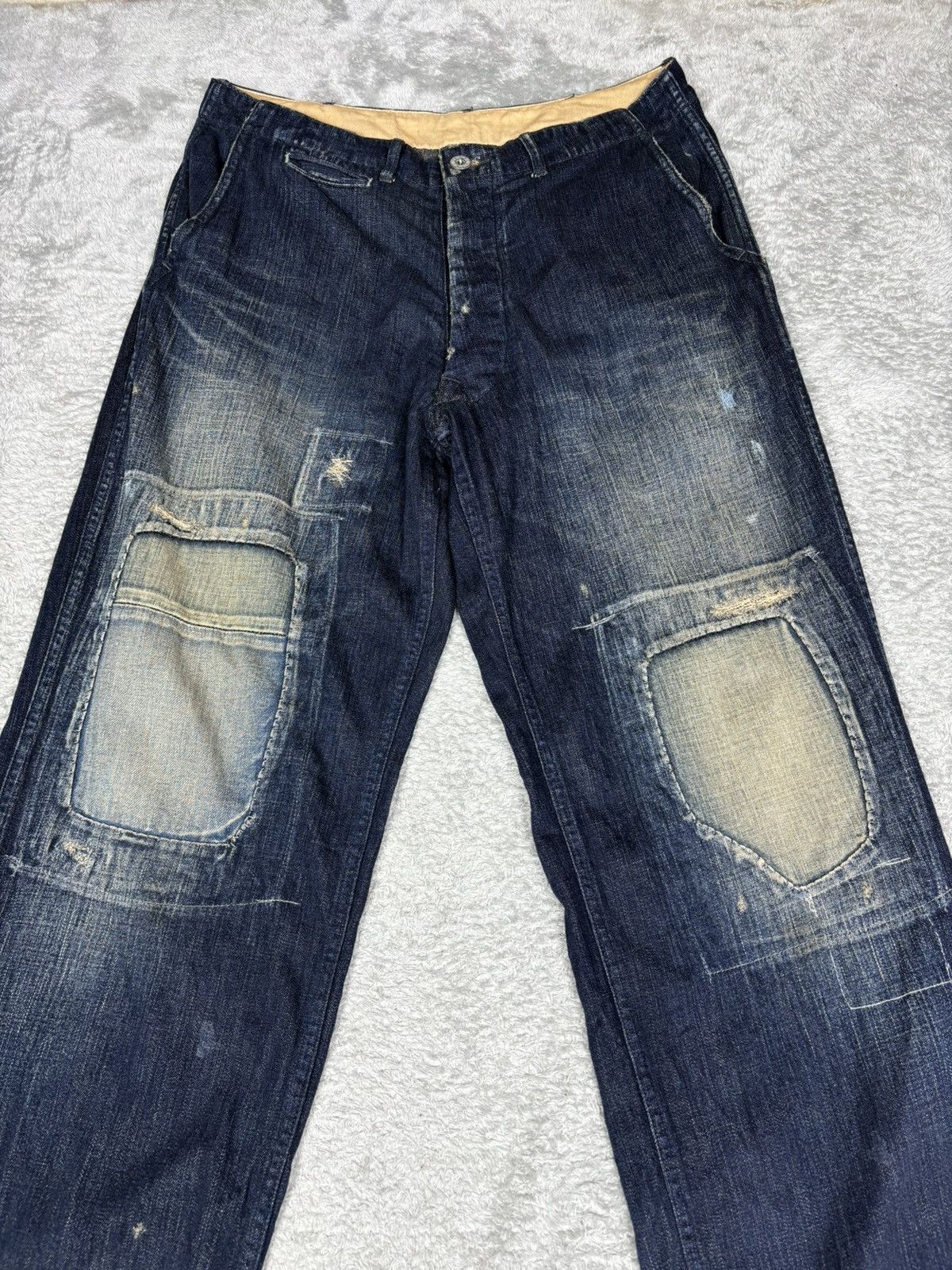 Sugar Cane The Rugged Museum Pacthwork Pants. S0333 Size US 32 / EU 48 - 3 Thumbnail