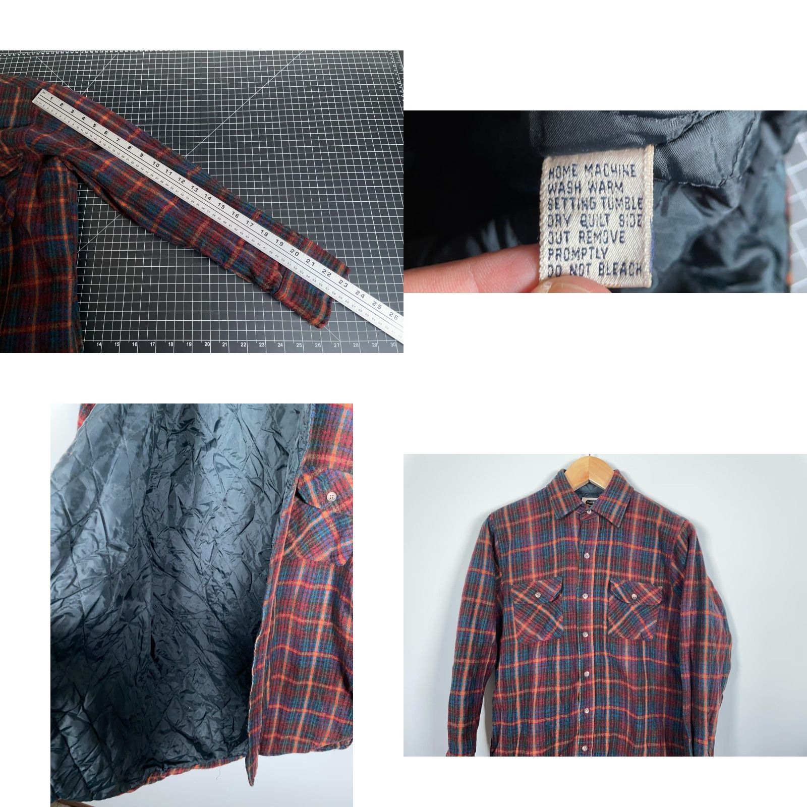 Arrow VINTAGE Arrow Wool Flannel Shirt Jacket Men Medium Red Blue Plaid Lightweight Shacket Size US M / EU 48-50 / 2 - 8 Thumbnail