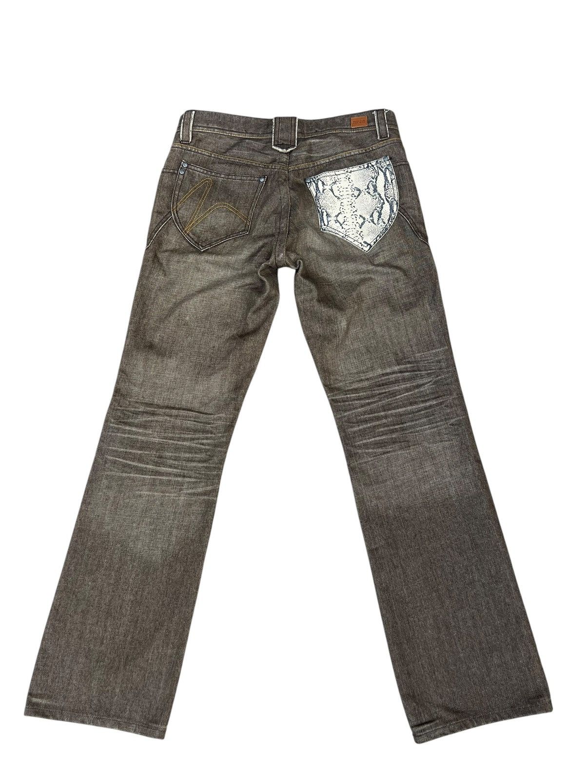 Japanese Brand Nicole Club For Men Japan Hybrid Denim Bootcut Jeans Size US 30 / EU 46 - 14 Thumbnail