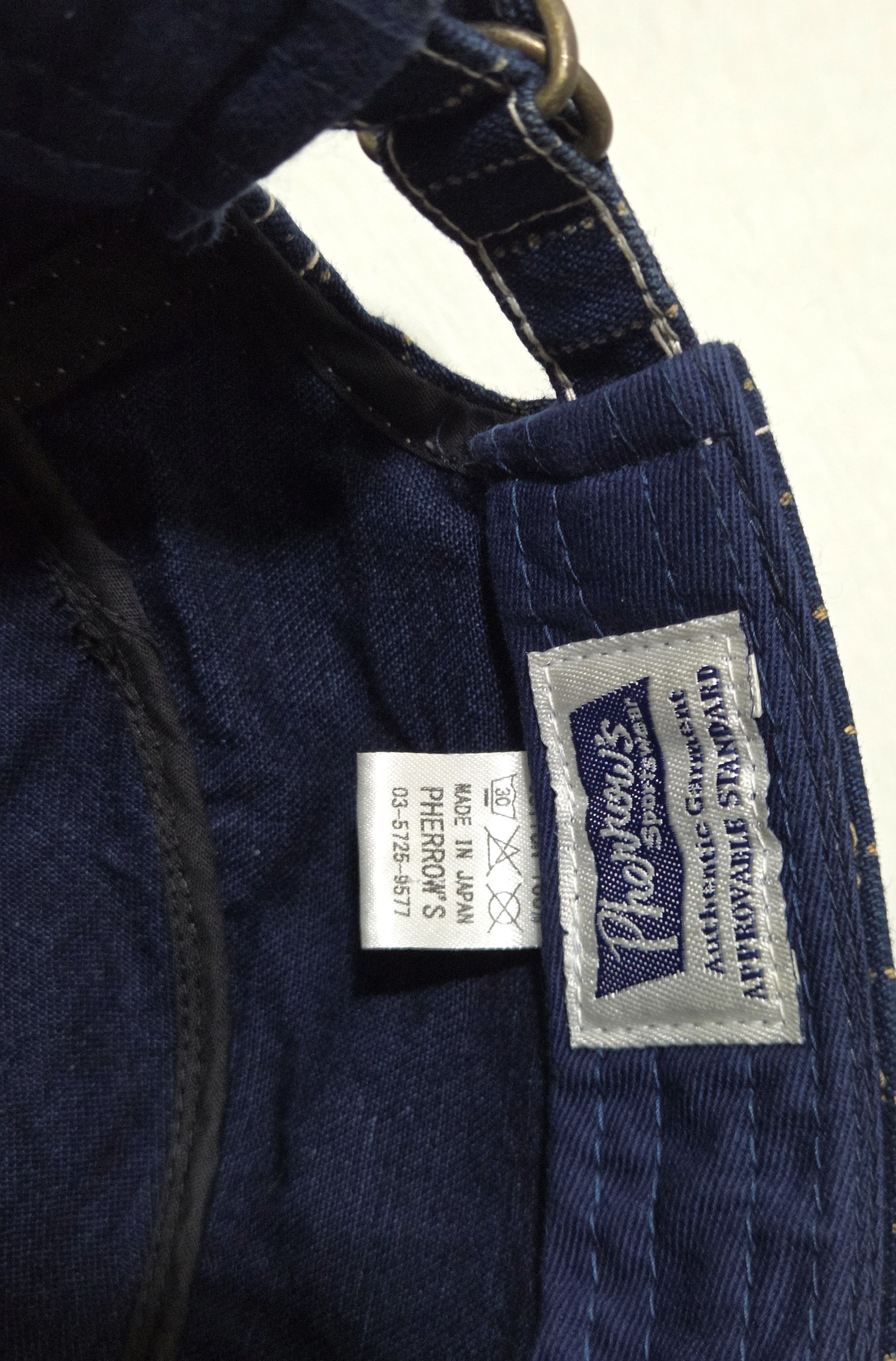 Pherrow's Vintage Pherrow's Indigo Wabash Stripe Work Cap Railroader Size ONE SIZE - 4 Thumbnail