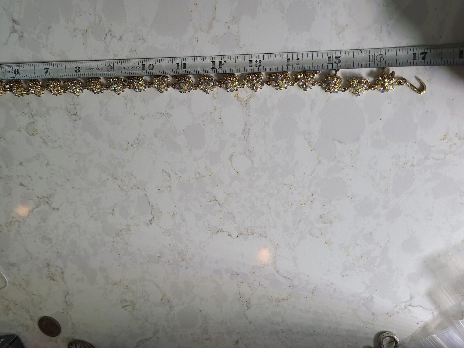 Swarovski Saint John Gold-Tone Floral Necklace 270 Swarovski Crystals Size ONE SIZE - 7 Thumbnail