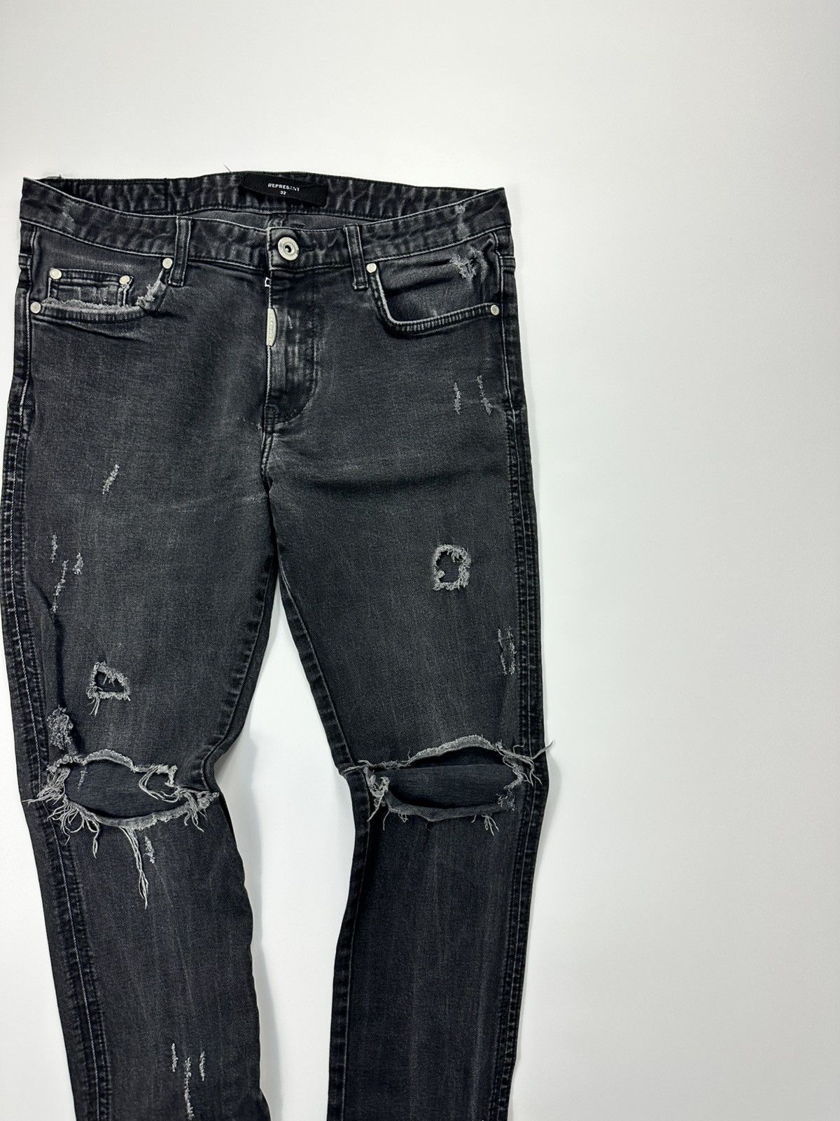 Represent Clo. Represent Skinny Slim Black Jeans Size US 32 / EU 48 - 5 Thumbnail