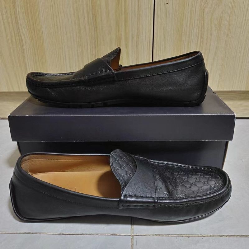 Gucci Gucci Men's Casual Embossed Leather Loafers - Size US 9.5 / EU 42-43 - 6 Thumbnail