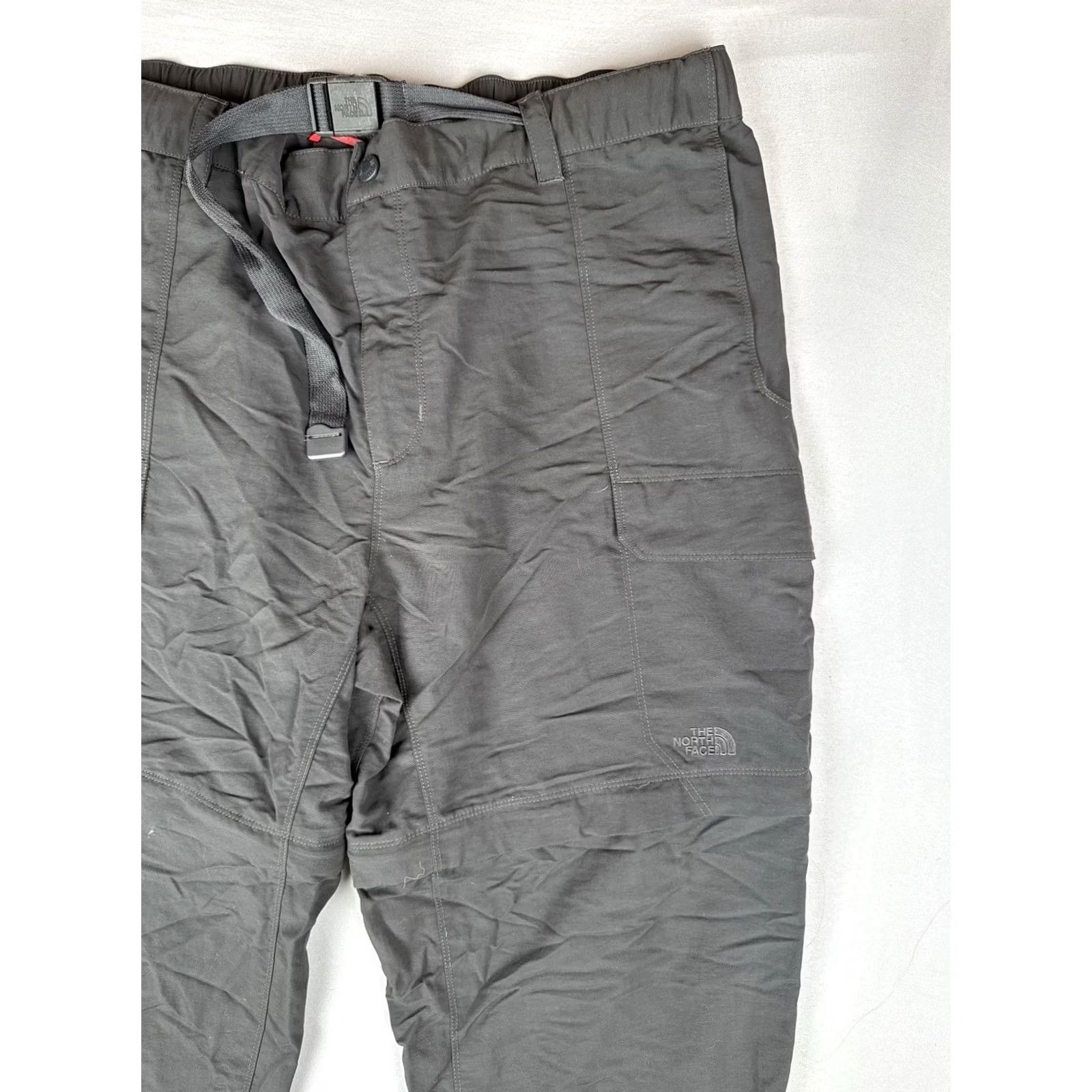 The North Face The North Face Mens Cargo Pants XXL Dark Gray Belted Hiking Convertible Outdoor Walking Adventure Size US 39 - 6 Thumbnail